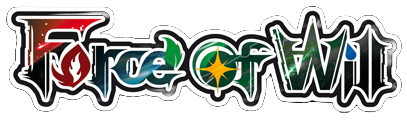 Logo Force of Will per la categoria del gioco di carte