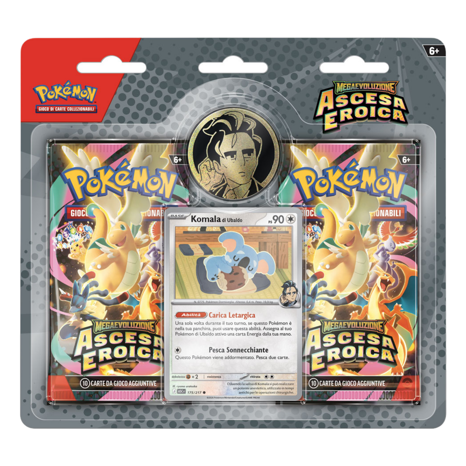 Megaevoluzione Ascesa Eroica ASC Collezione Komala di Ubaldo Blister 2 Buste (IT)