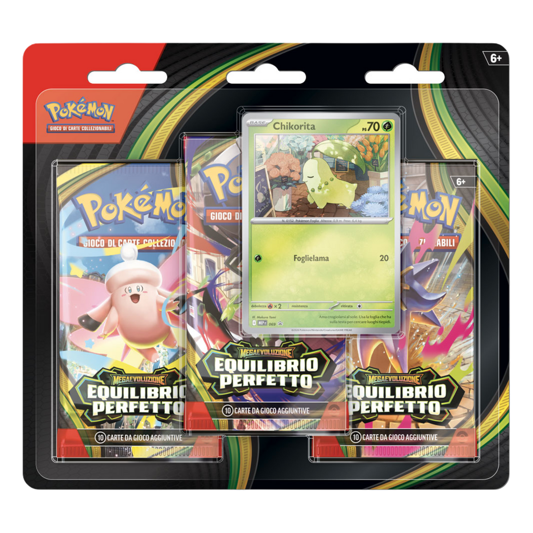 Megaevoluzione Equilibrio Perfetto POR Chikorita Blister 3 Buste (IT)