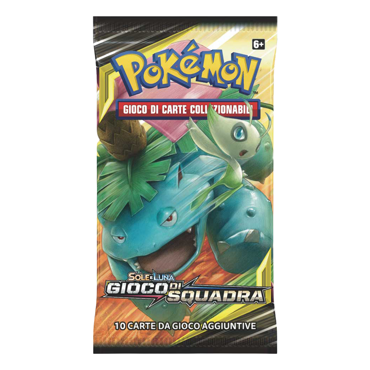Sole e Luna Gioco di Squadra TEU Artwork Celebi e Venusaur Busta 10 Carte (IT)