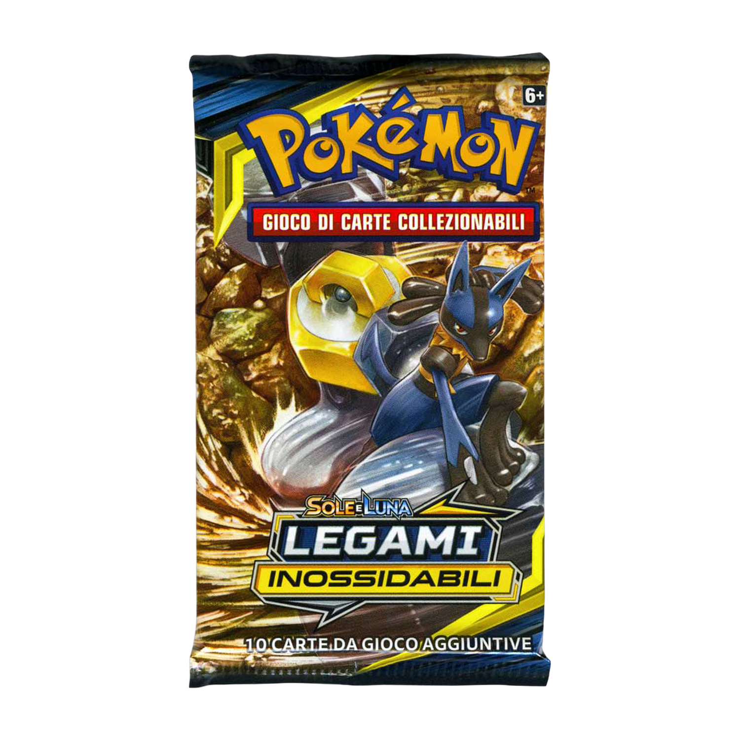 Sole e Luna Legami Inossidabili UNB Artwork Lucario e Melmetal Busta 10 Carte (IT)