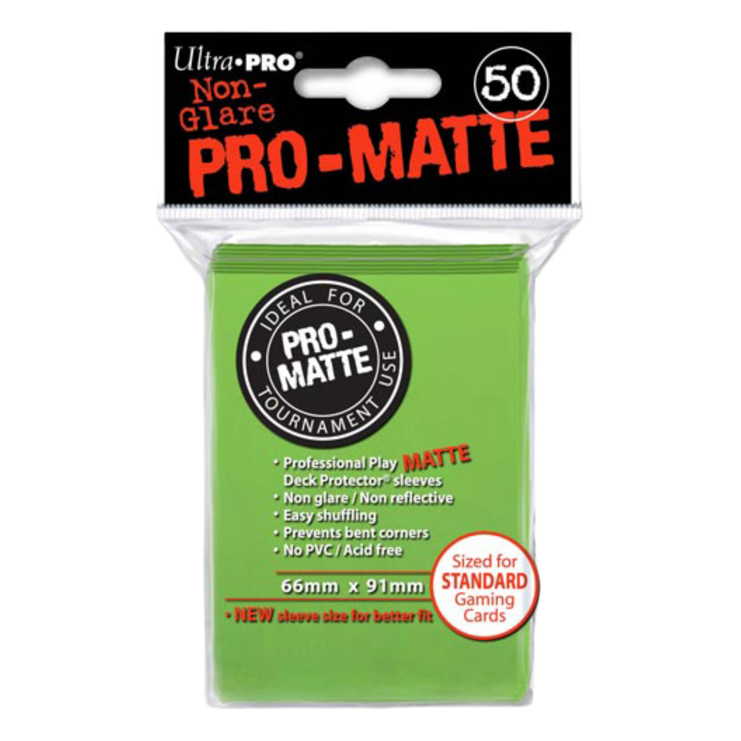 50 Proteggi Carte Standard Pro-Matte Non-Glare Lime Green (EN)