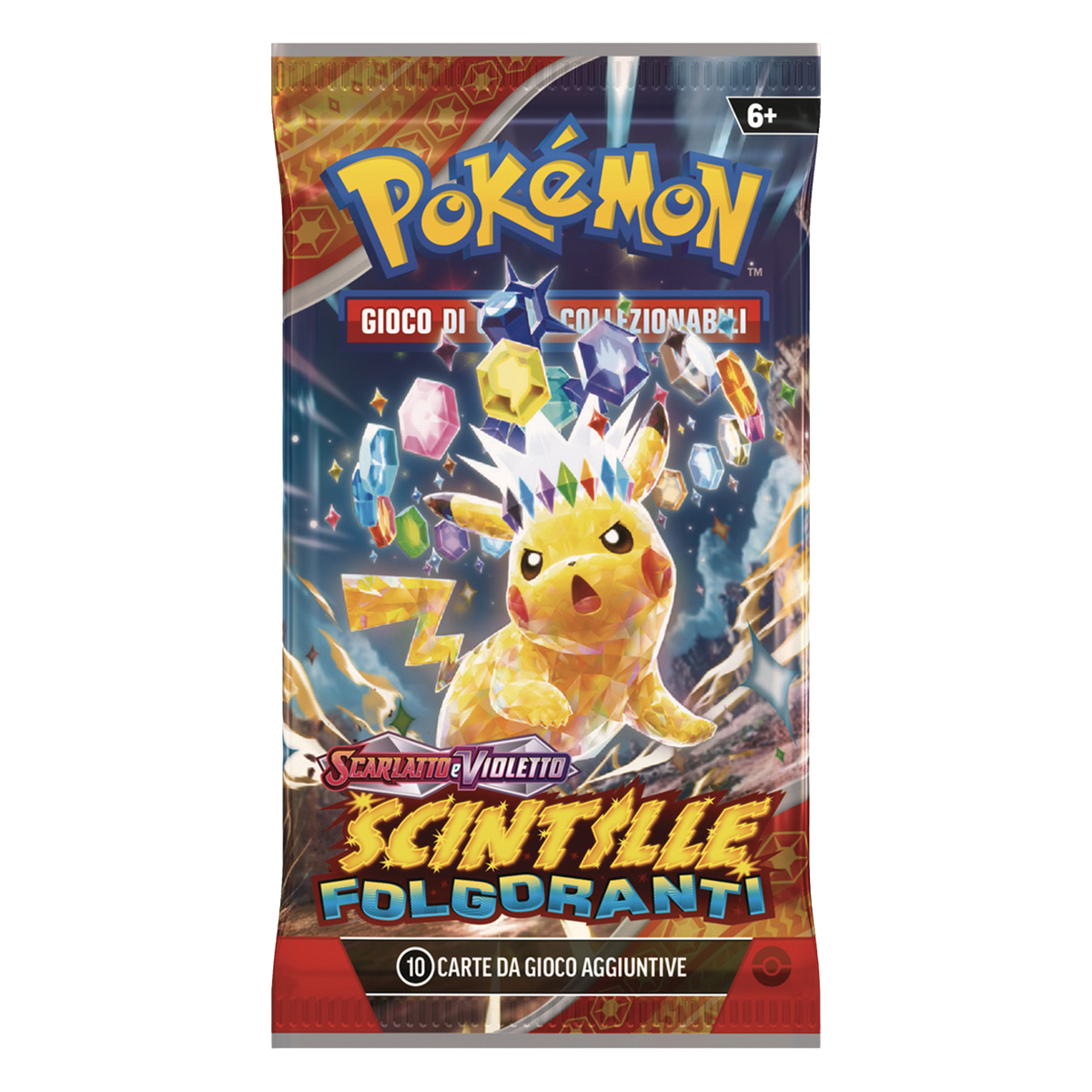 Scarlatto e Violetto Scintille Folgoranti SSP Artwork Pikachu Busta 10 Carte (IT)