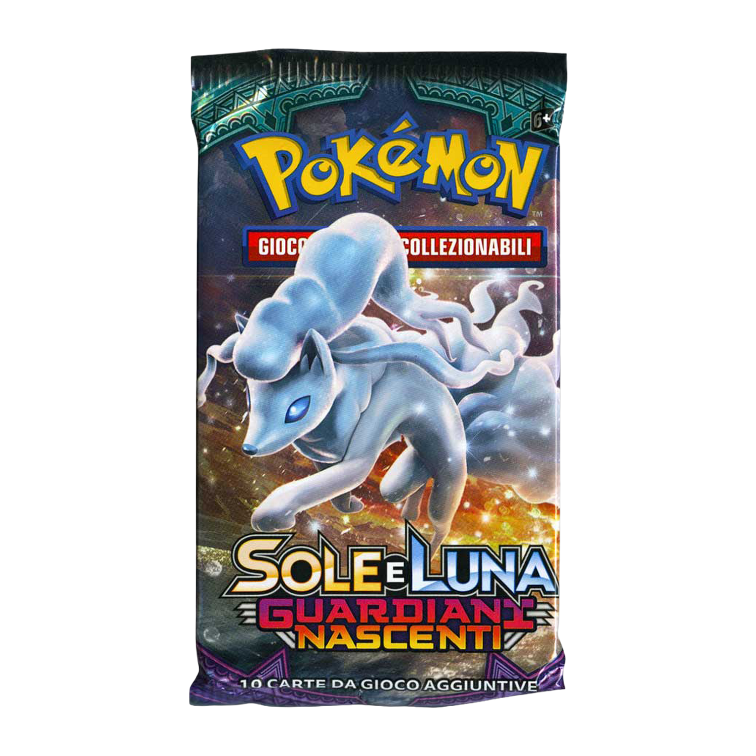 Sole e Luna Guardiani Nascenti GRI Artwork Ninetales di Alola Busta 10 Carte (IT)