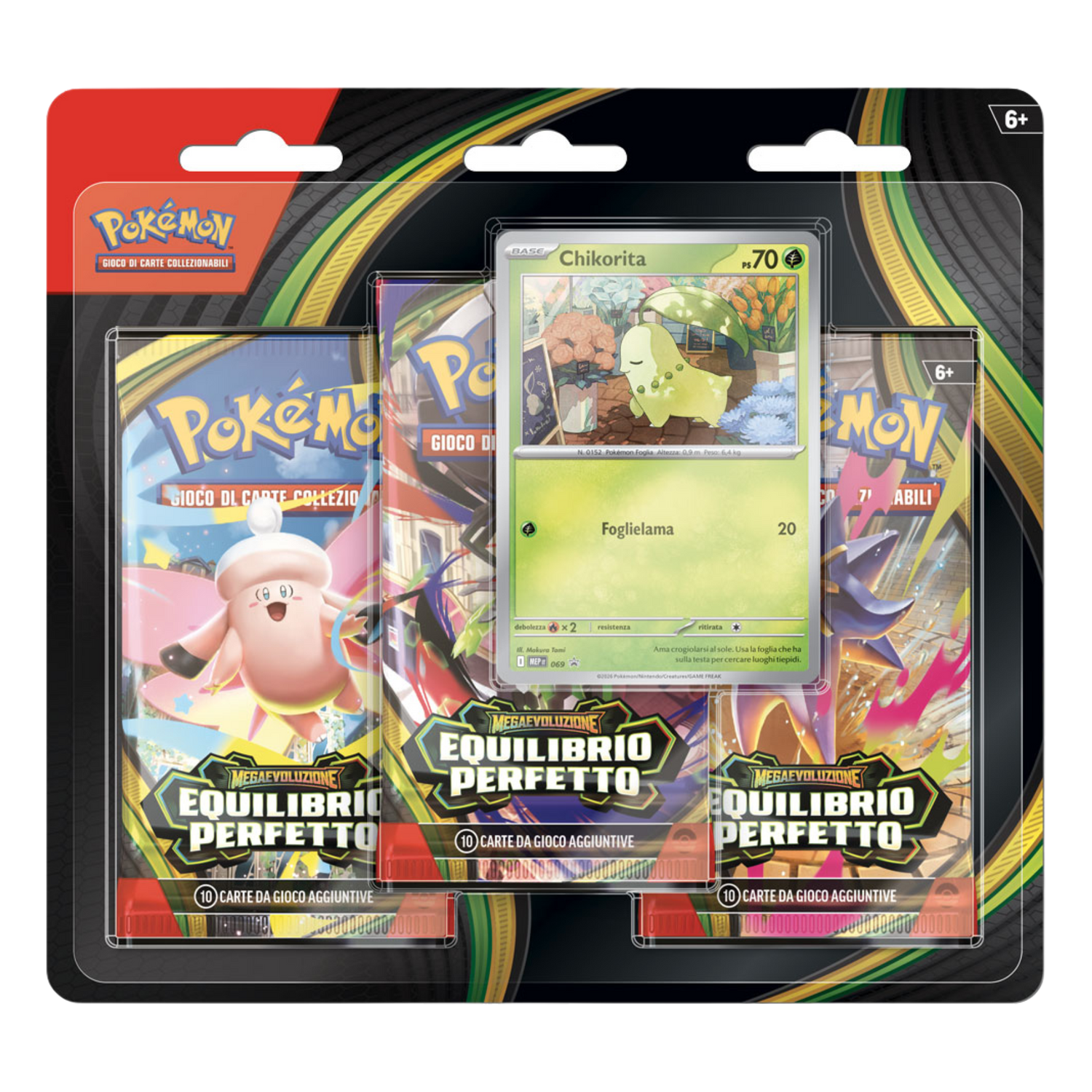 Megaevoluzione Equilibrio Perfetto POR Chikorita Blister 3 Buste (IT)