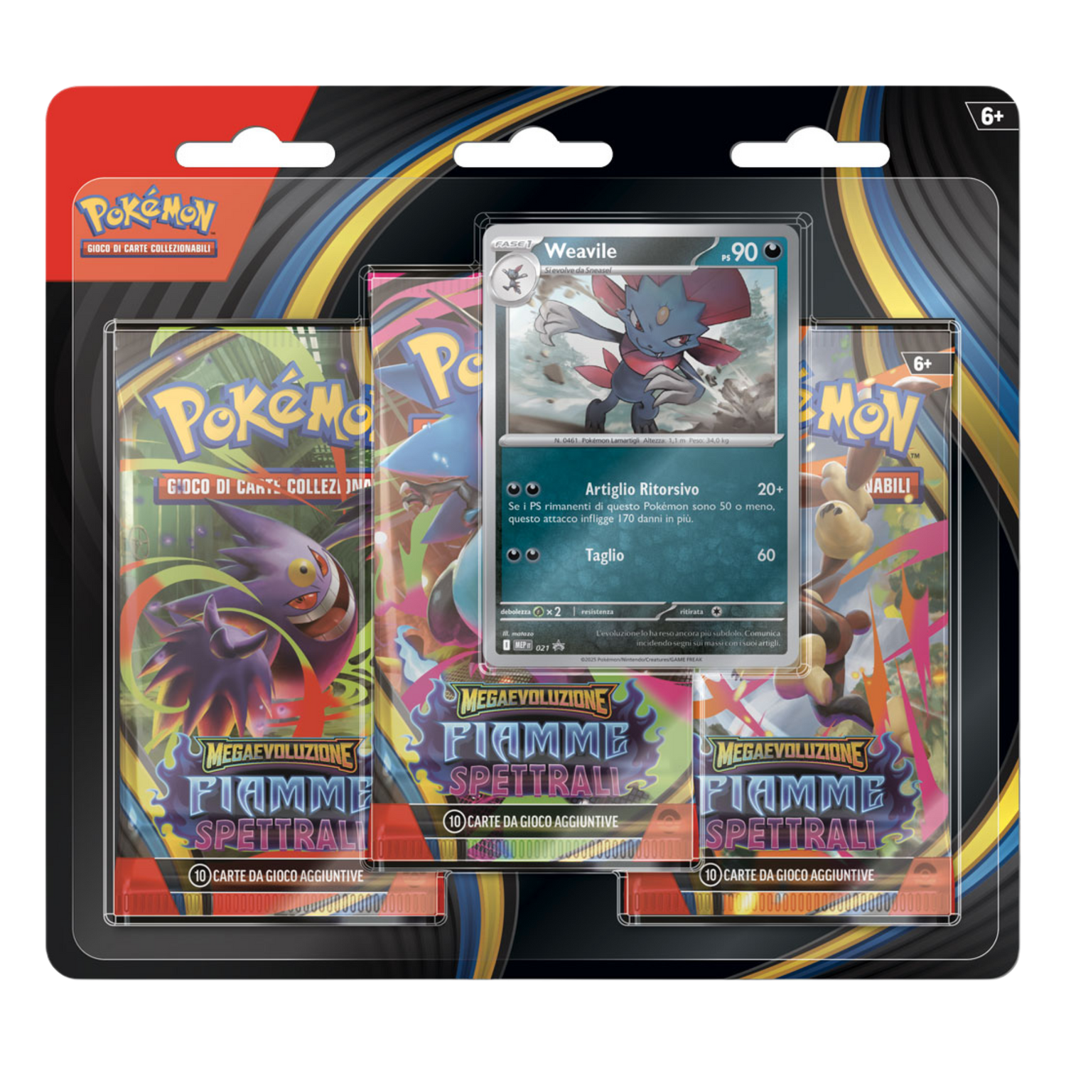 Megaevoluzione Fiamme Spettrali PFL Weavile Blister 3 Buste (IT)