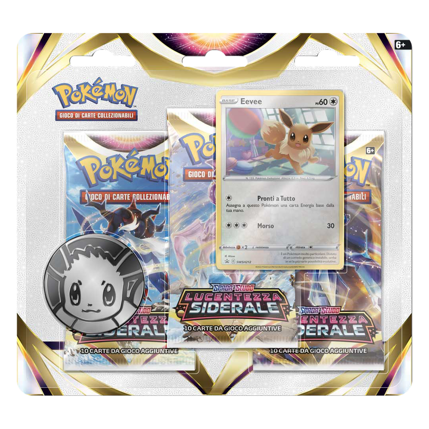 Spada e Scudo Lucentezza Siderale ASR Eevee Blister 3 Buste (IT)