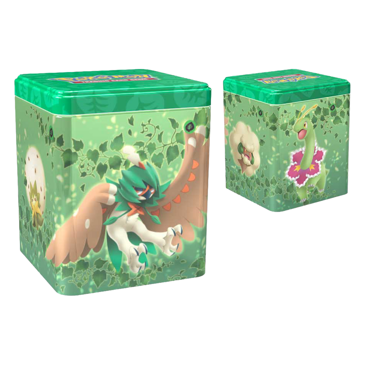 Stacking Tin Tipo Erba (Decidueye, Eldegoss, Meganium, e Whimsicott) (IT)