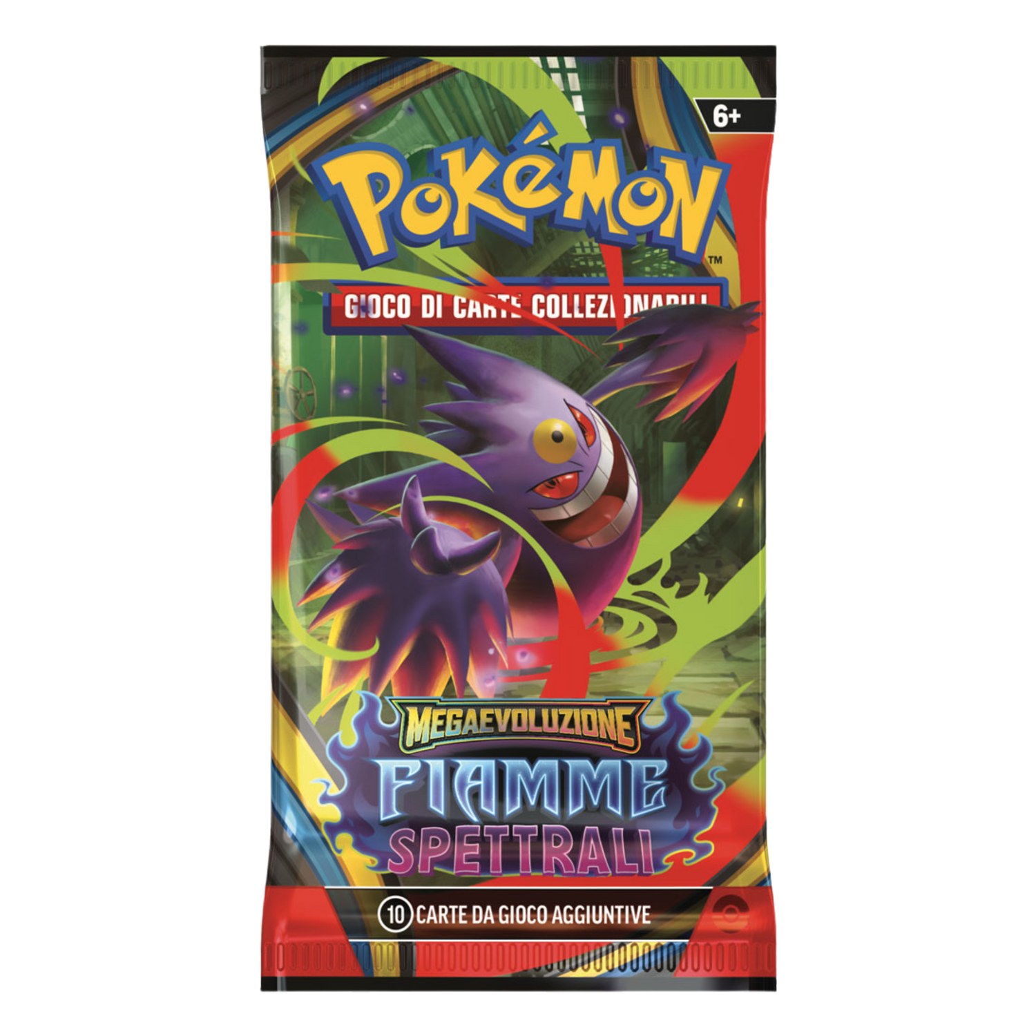Megaevoluzione Fiamme Spettrali PFL Artwork Mega Gengar Busta 10 Carte (IT)