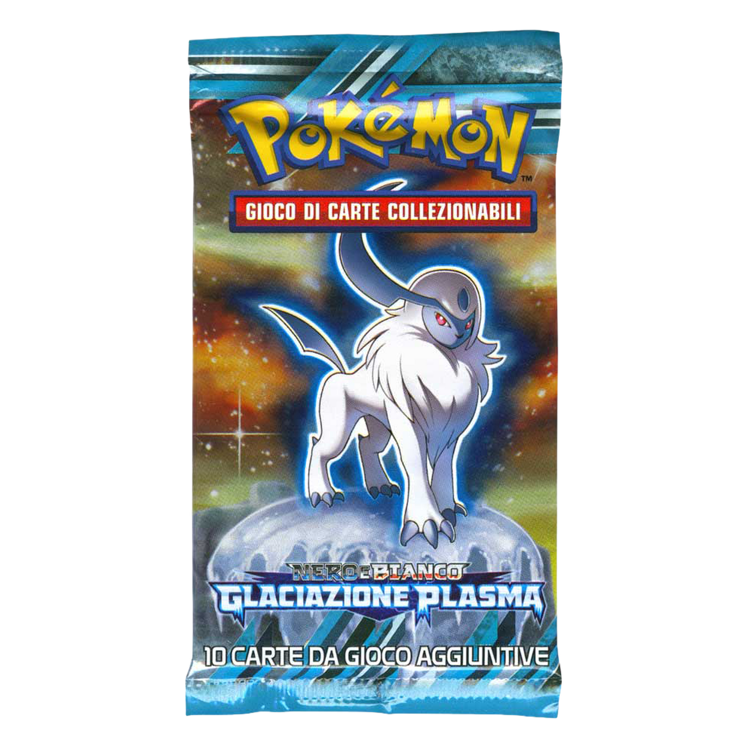 Nero e Bianco Glaciazione Plasma PLF Artwork Absol Busta 10 Carte (IT)