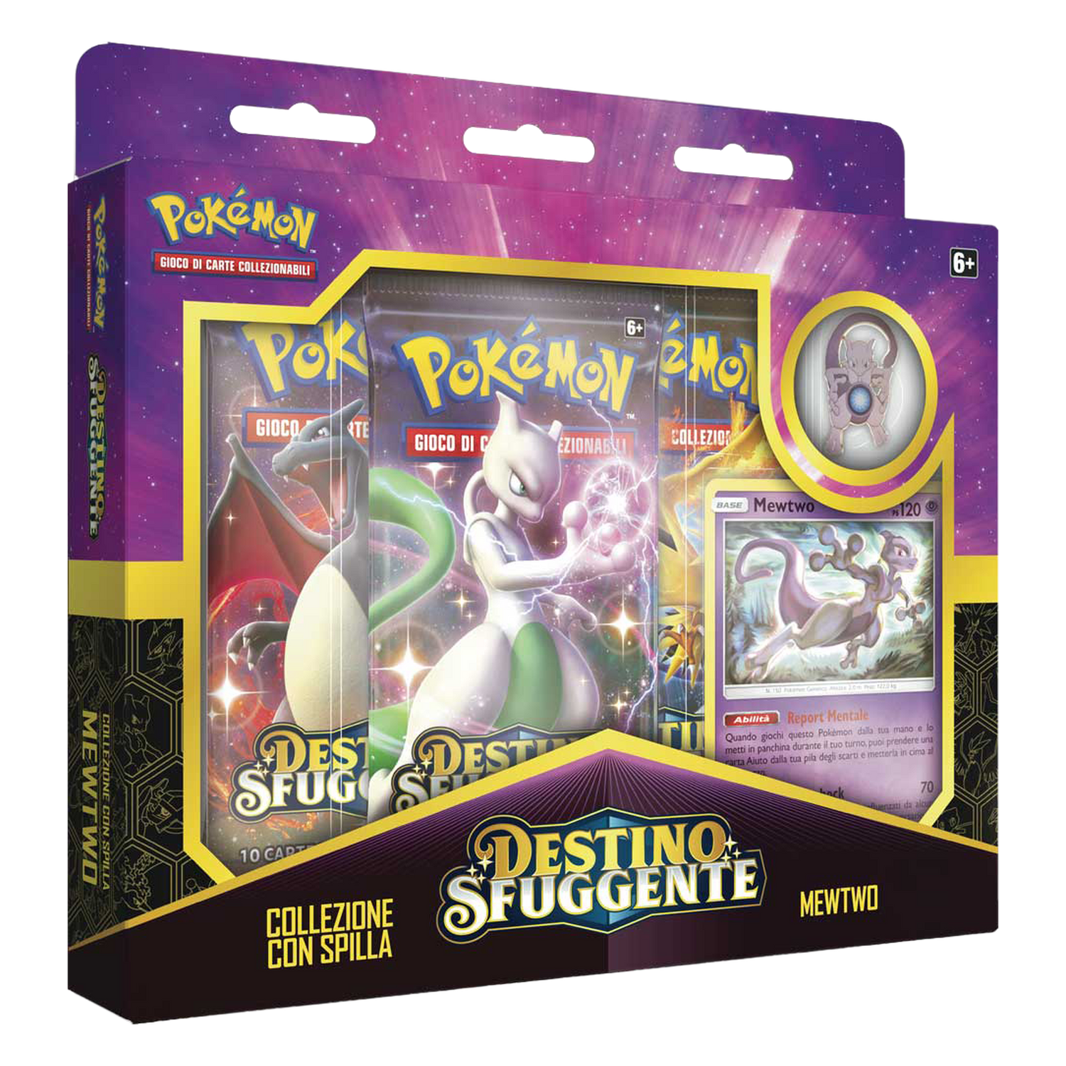 Sole e Luna Destino Sfuggente HIF Pin Collection Mewtwo (IT)