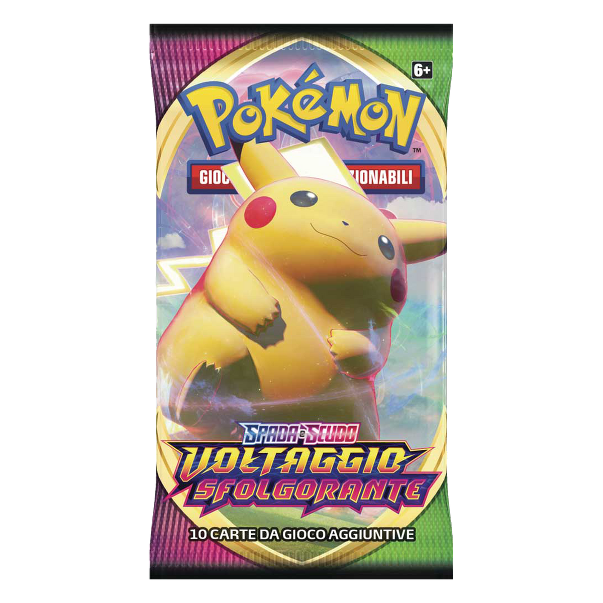 Spada e Scudo Voltaggio Sfolgorante VIV Artwork Pikachu VMAX Busta 10 Carte (IT)