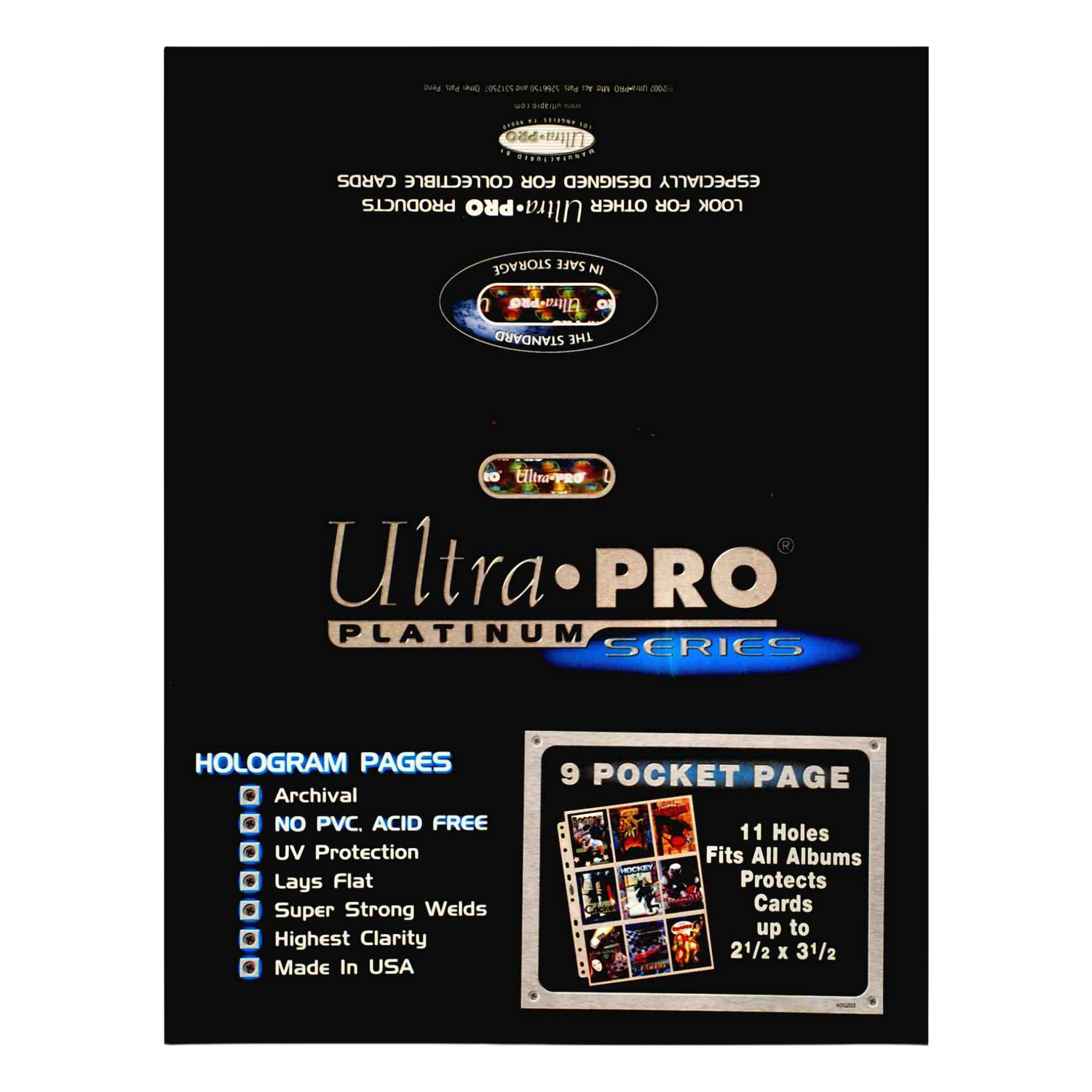 Platinum Series Confezione da 100 Pagine con 11 Fori, 9 Tasche per Album Grande ad Anelli (EN)