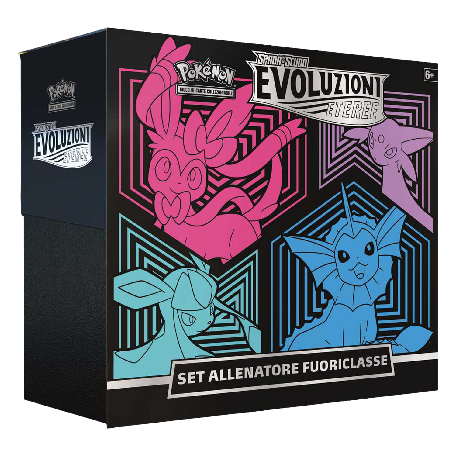 Spada e Scudo Evoluzioni Eteree EVS Set Allenatore Fuoriclasse Sylveon, Espeon, Glaceon, Vaporeon (IT)