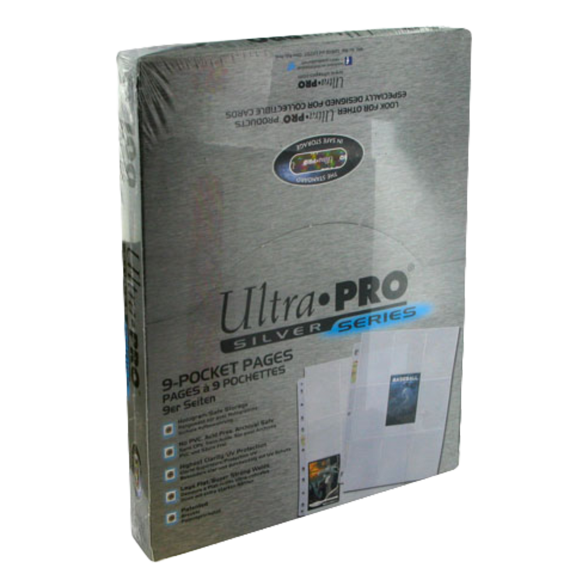 Silver Series Box di 100 Pagine con 11 Fori, 9 Tasche per Album Grande ad Anelli (EN)