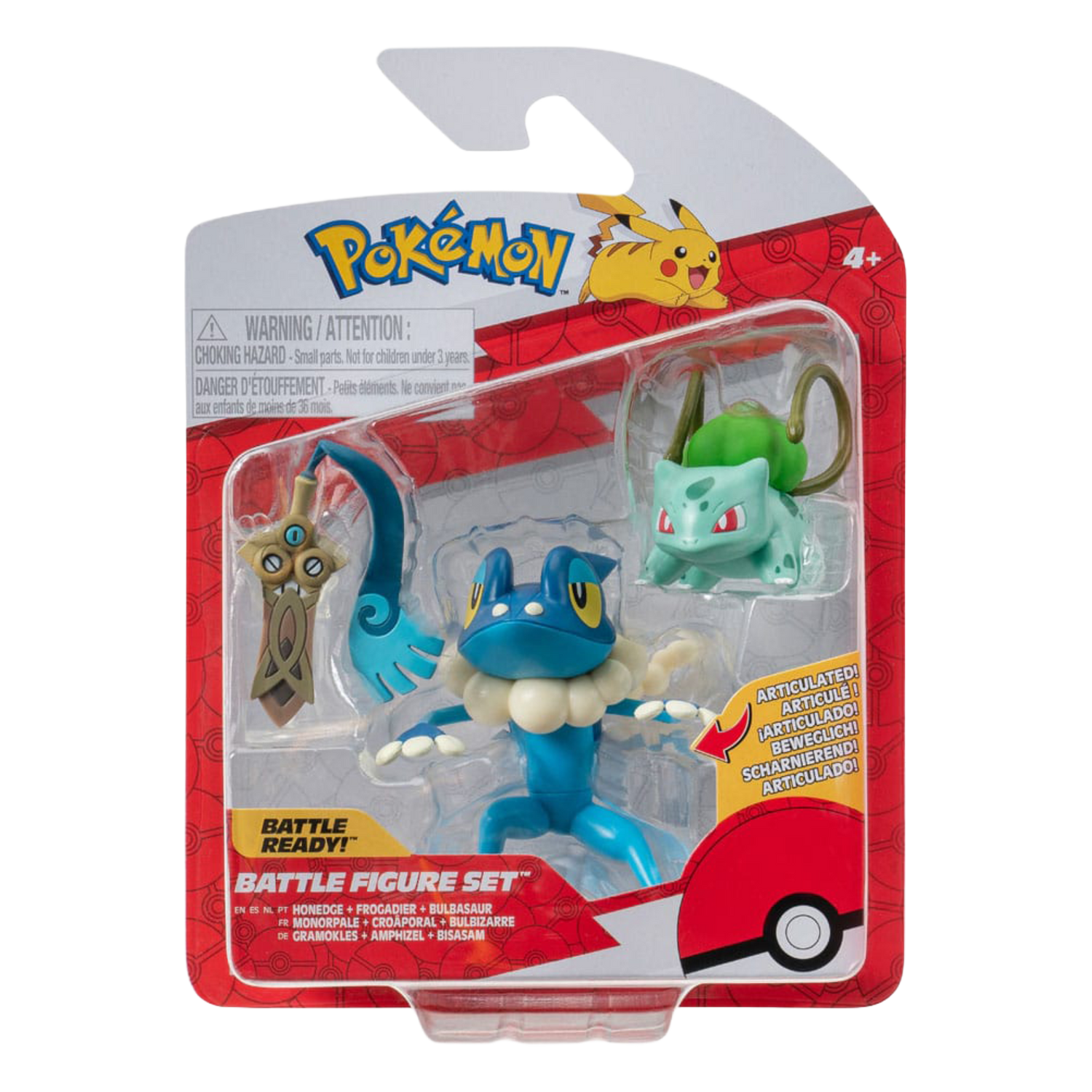 Battle Figure Set Honedge, Frogadier & Bulbasaur (IT)