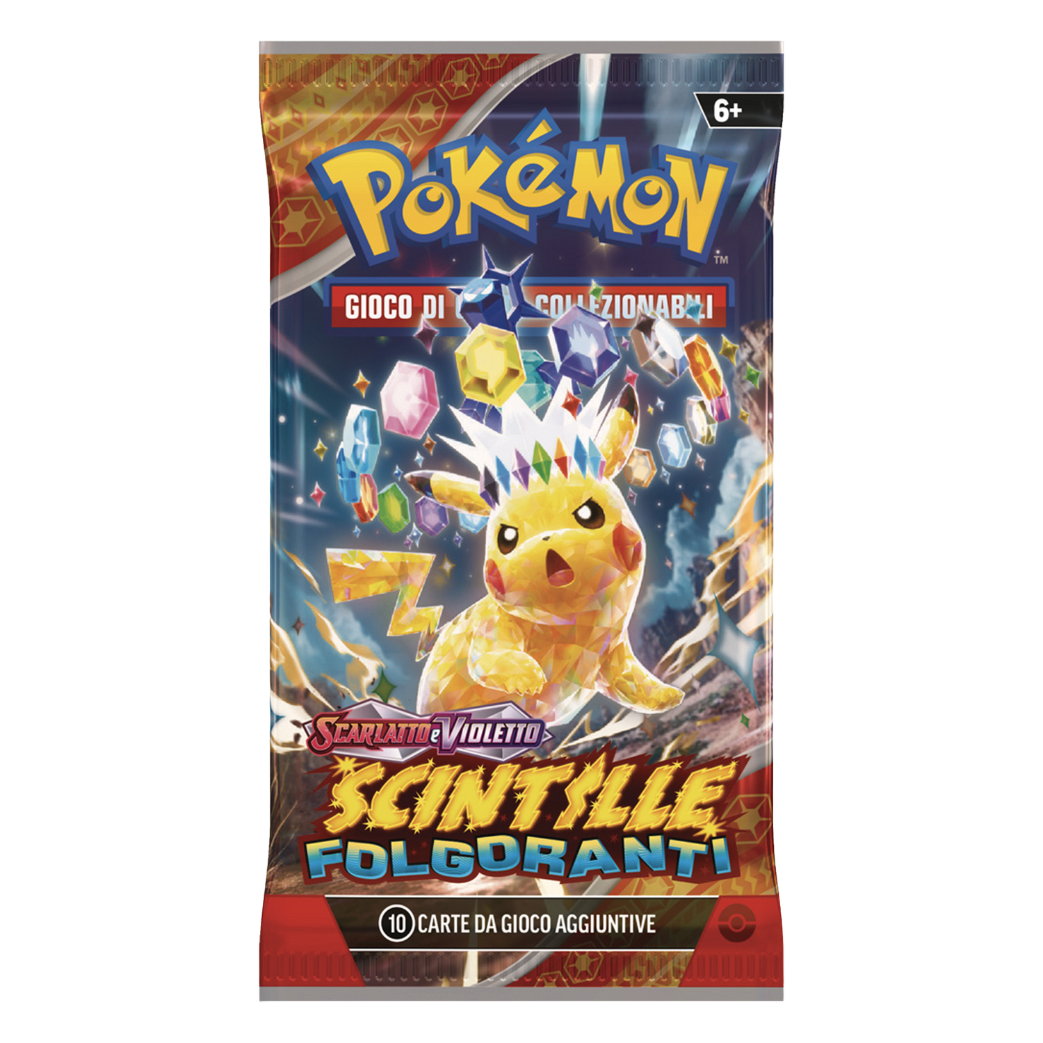 Scarlatto e Violetto Scintille Folgoranti SSP Artwork Pikachu Busta 10 Carte (IT)