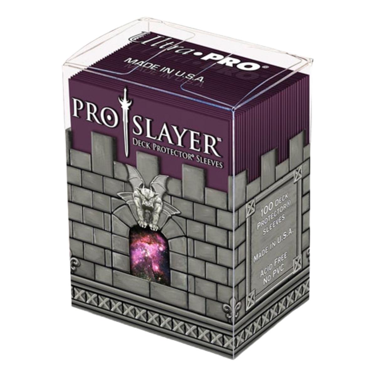 Porta Mazzo Verticale + 100 Proteggi Carte Standard Pro-Slayer Balck Cherry (EN)