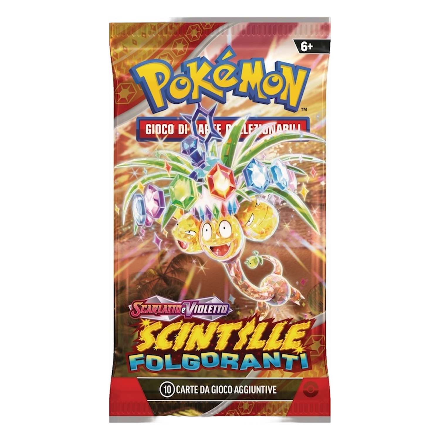 Scarlatto e Violetto Scintille Folgoranti SSP Artwork Exeggutor di Alola Busta 10 Carte (IT)