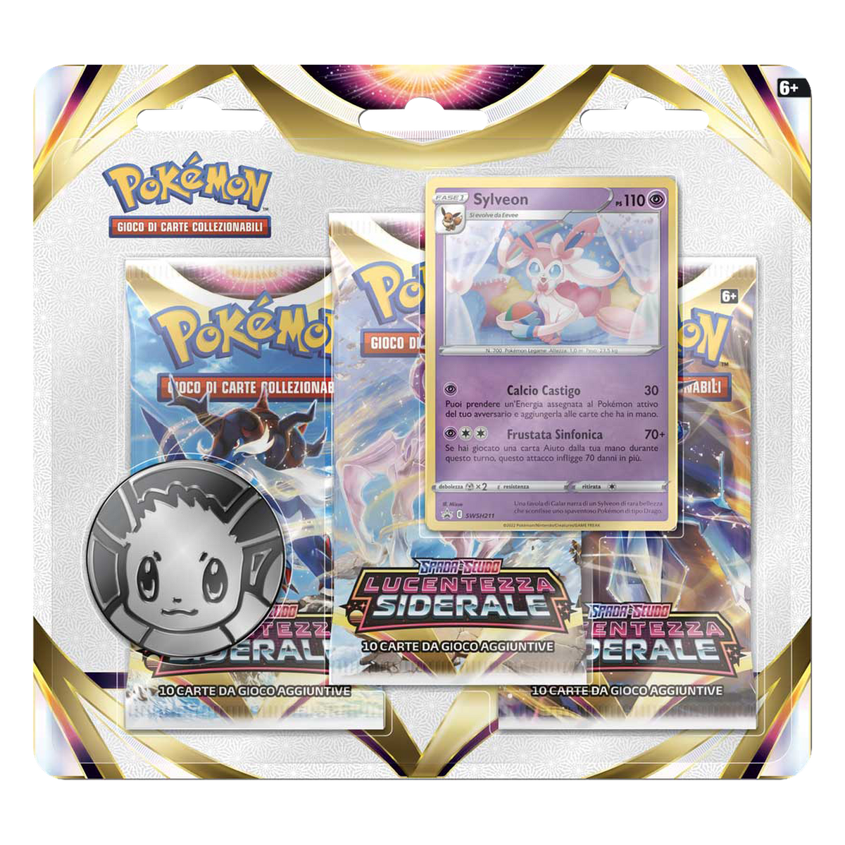 Spada e Scudo Lucentezza Siderale ASR Sylveon Blister 3 Buste (IT)
