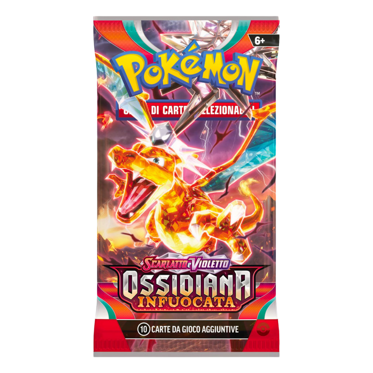 Scarlatto e Violetto Ossidiana Infuocata OBF Busta 10 Carte (IT)