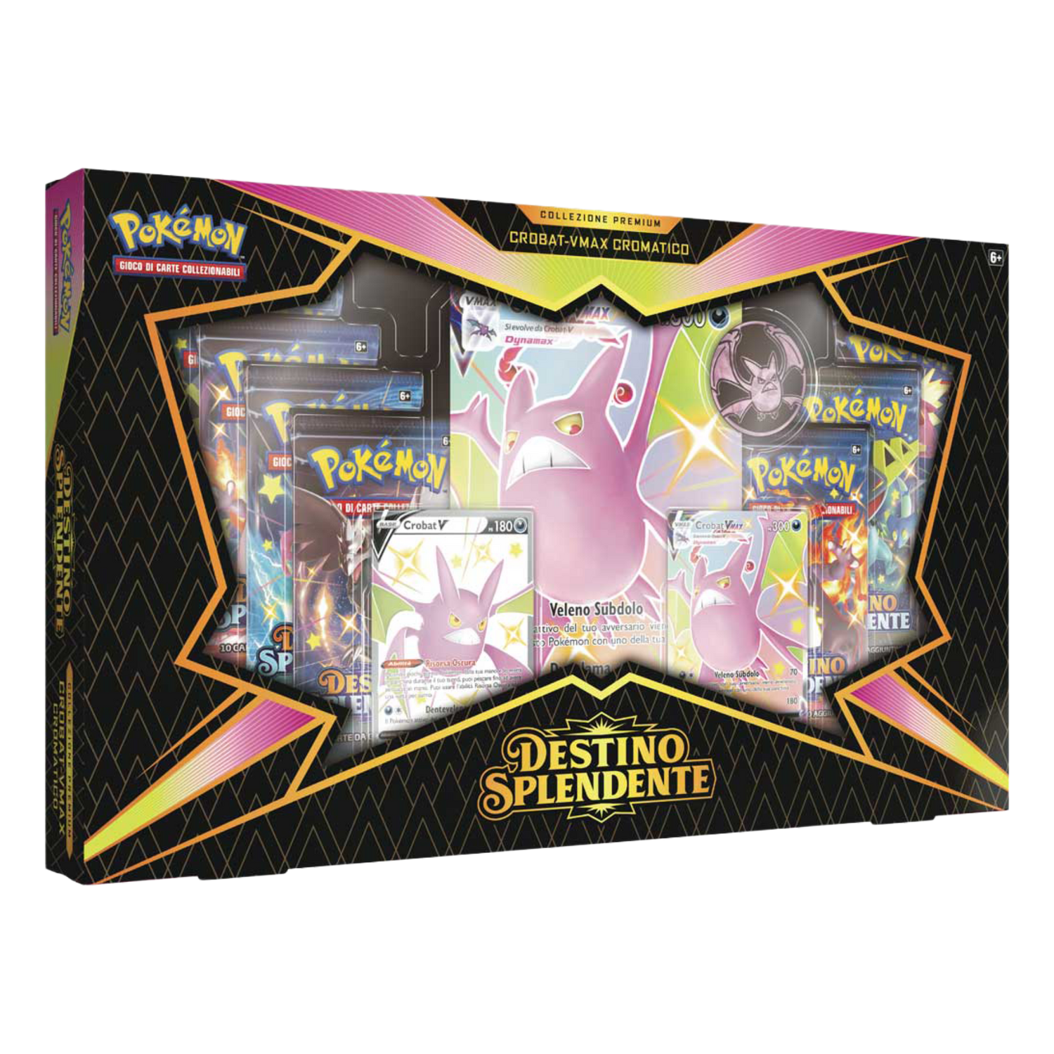 Spada e Scudo Destino Splendente SHF Collezione Premium Crobat VMAX Cromatico (IT)