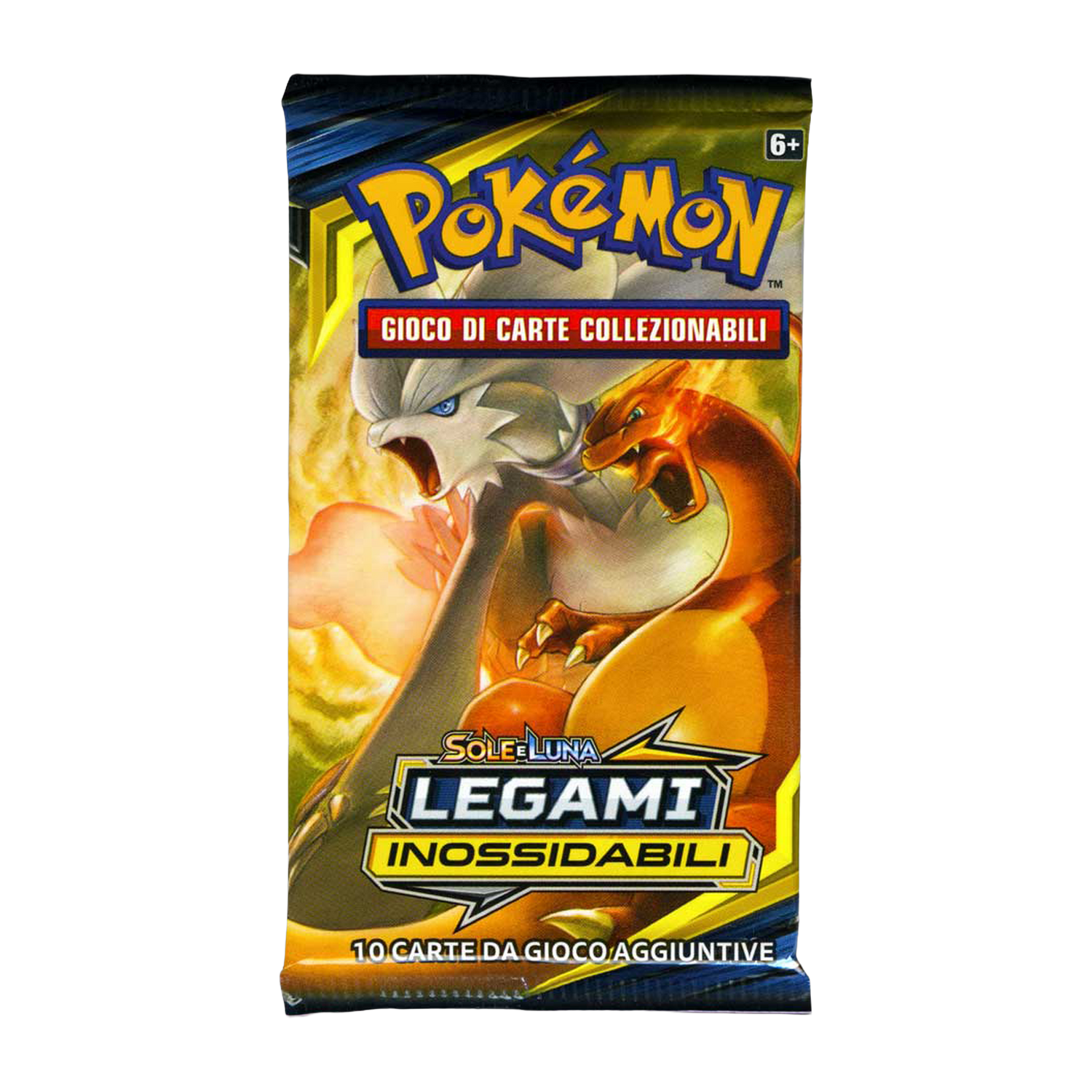 Sole e Luna Legami Inossidabili UNB Artwork Reshiram e Charizard Busta 10 Carte (IT)