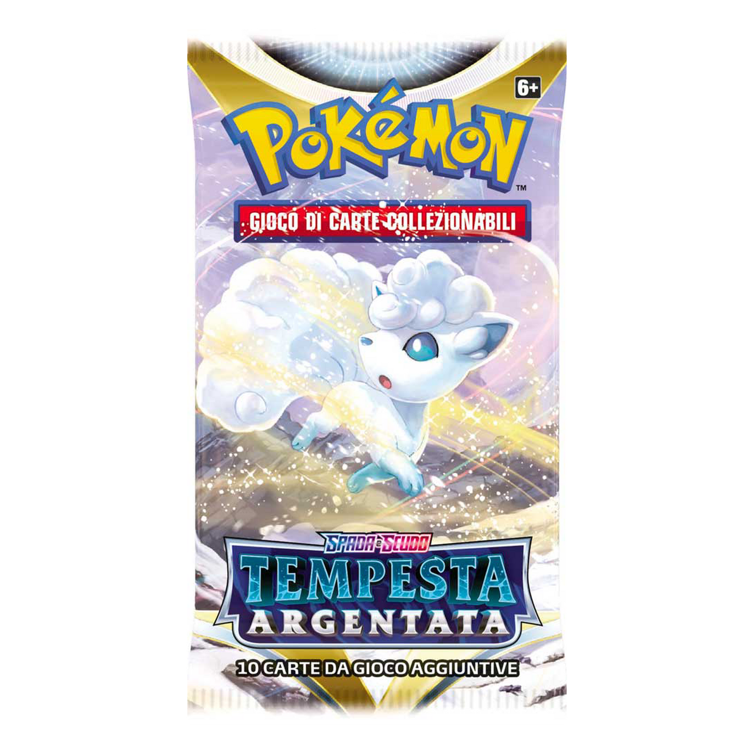 Spada e Scudo Tempesta Argentata SIT Artwork Vulpix di Alola Busta 10 Carte (IT)