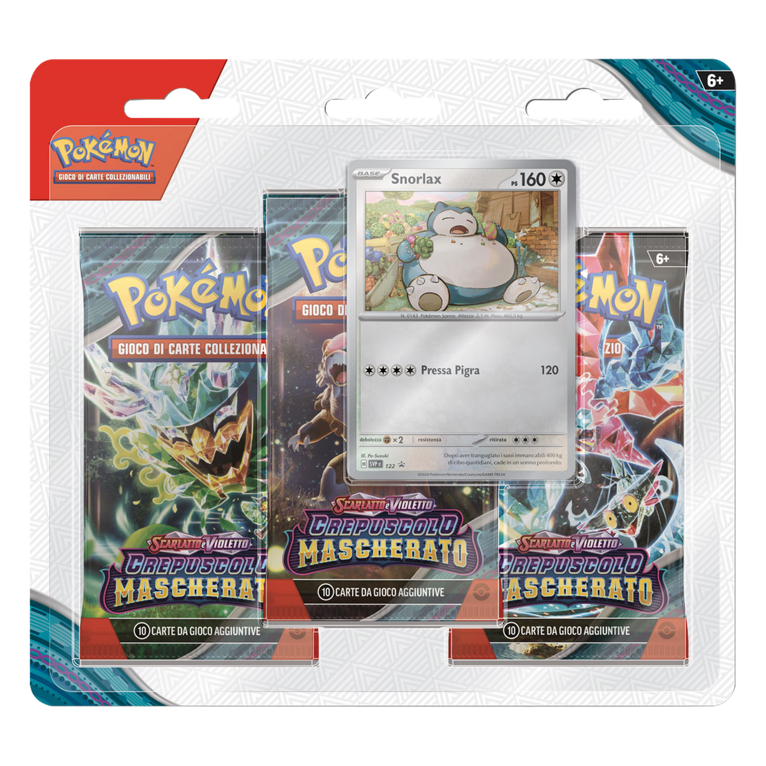 Scarlatto e Violetto Crepuscolo Mascherato TWM Snorlax Blister 3 Buste (IT)