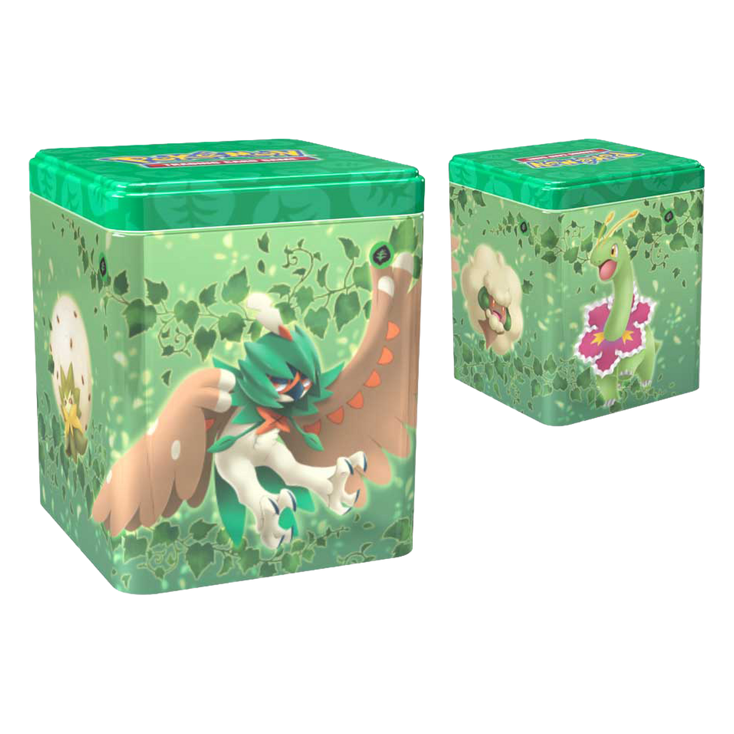 Stacking Tin Tipo Erba (Decidueye, Eldegoss, Meganium, e Whimsicott) (IT)