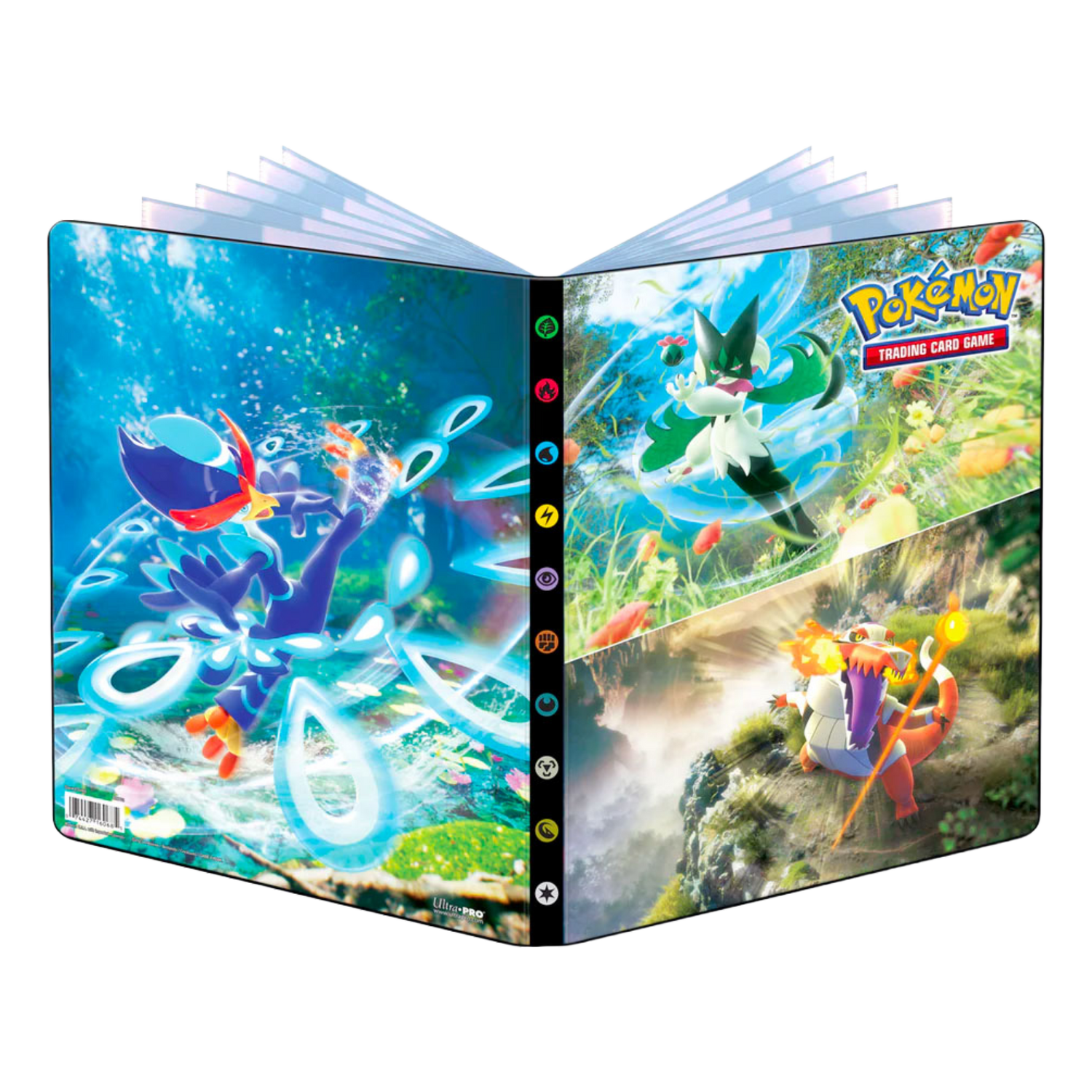 Portfolio 9 Tasche 14 Pagine Scarlatto e Violetto Evoluzioni a Paldea (EN)