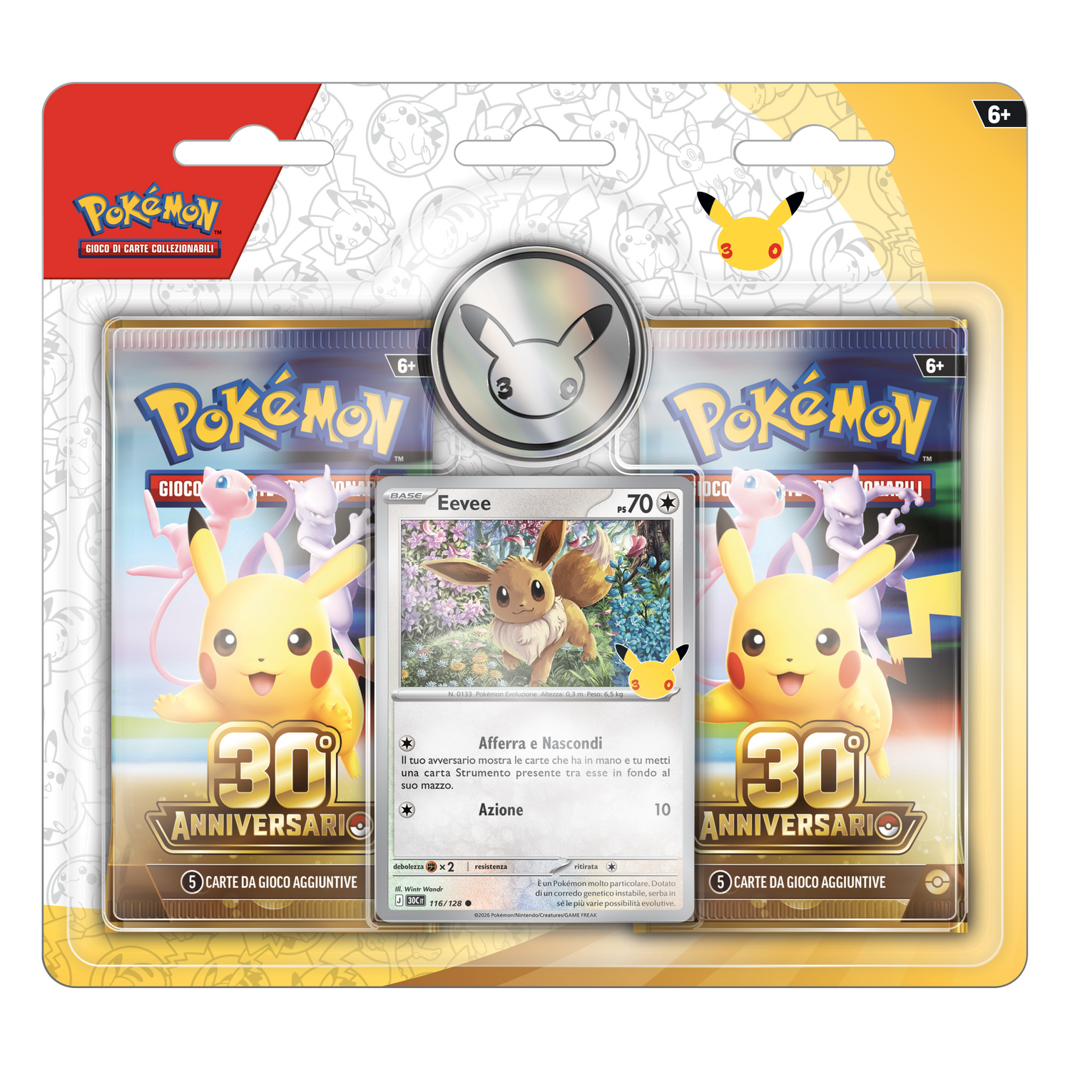 30esimo Anniversario Eevee Blister 2 Buste (IT)