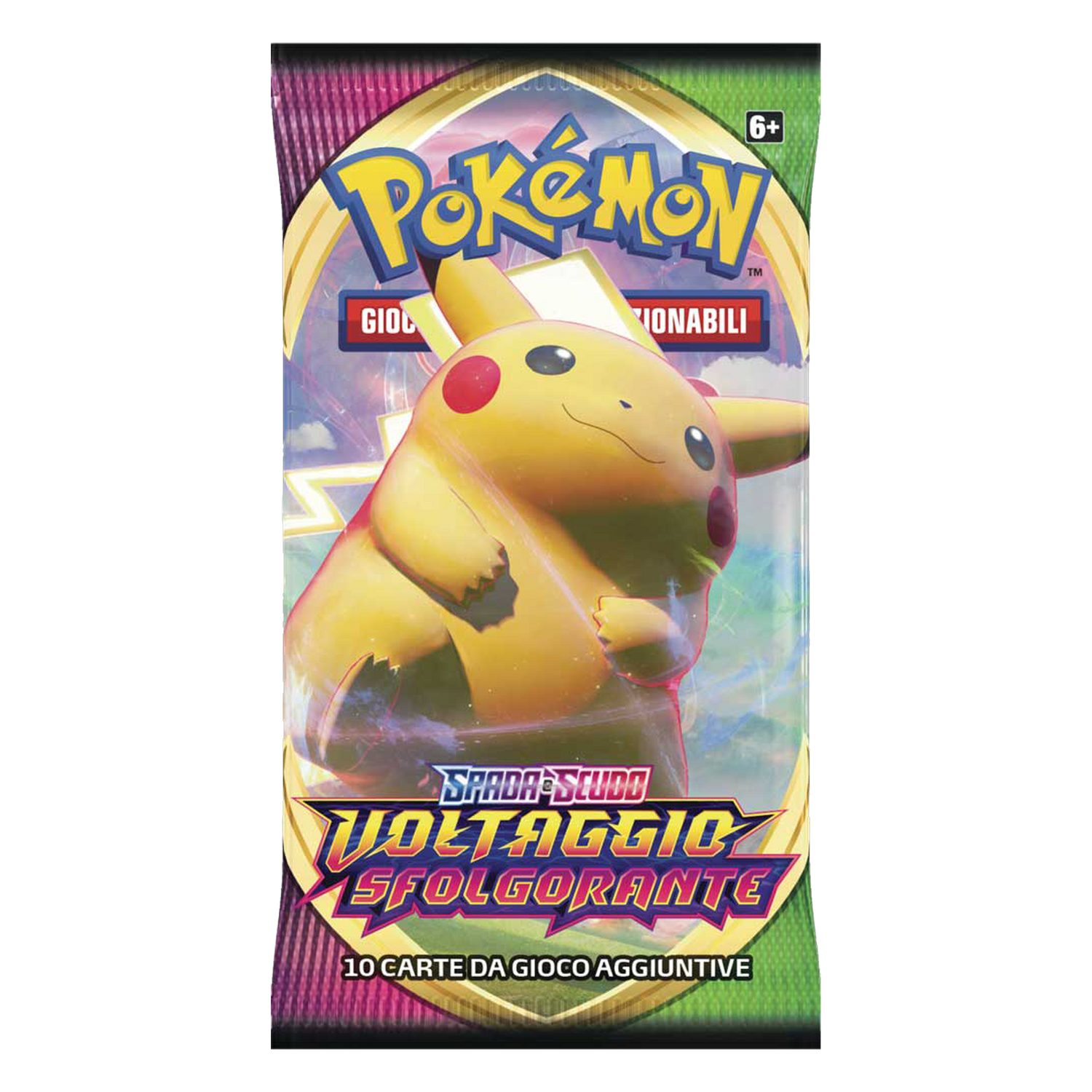 Spada e Scudo Voltaggio Sfolgorante VIV Artwork Pikachu VMAX Busta 10 Carte (IT)