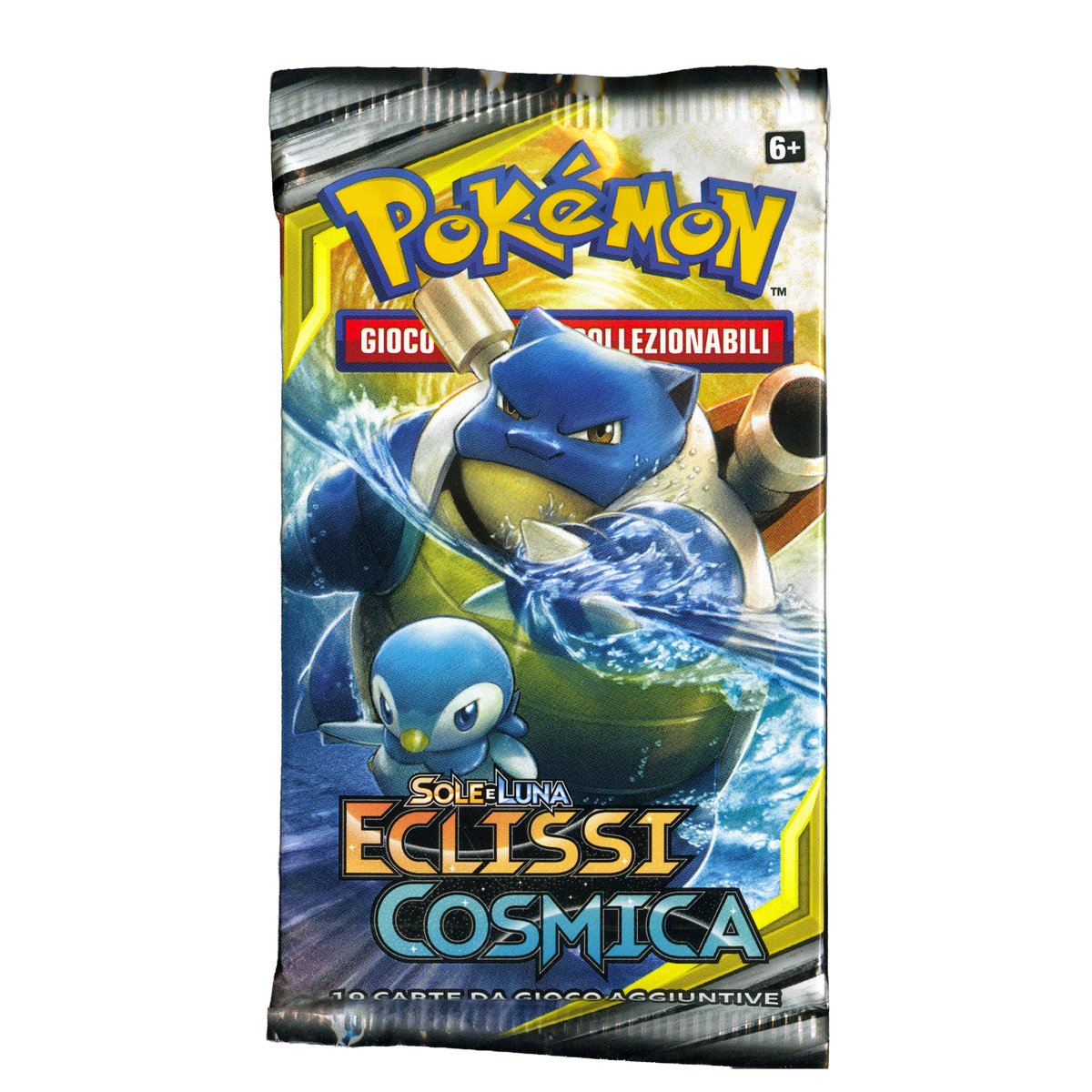 Sole e Luna Eclissi Cosmica CEC Artwork Blastoise e Piplup Busta 10 Carte (IT)