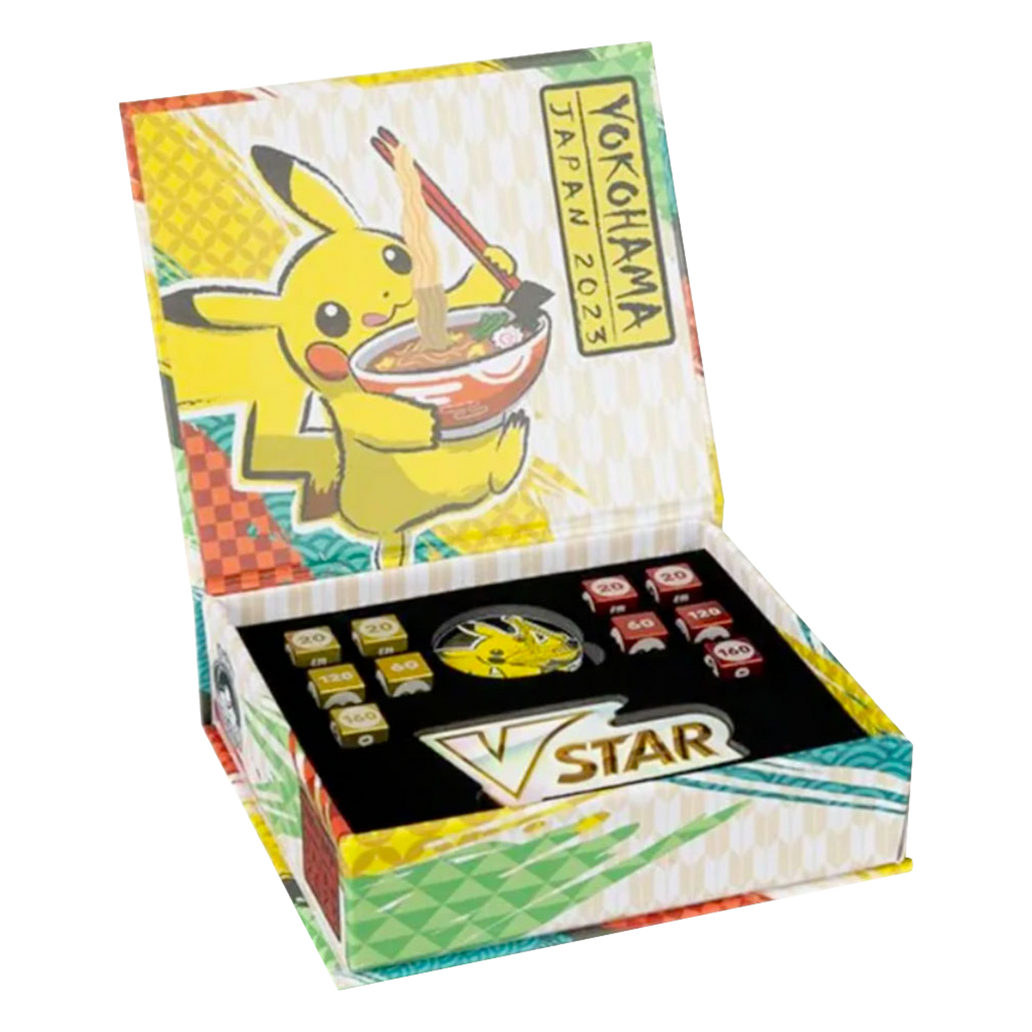 World Championships Yokohama Japan 2023 1TFC Collectible Coin, Damage Counters & VSTAR Marker Pikachu Ramen (JP)