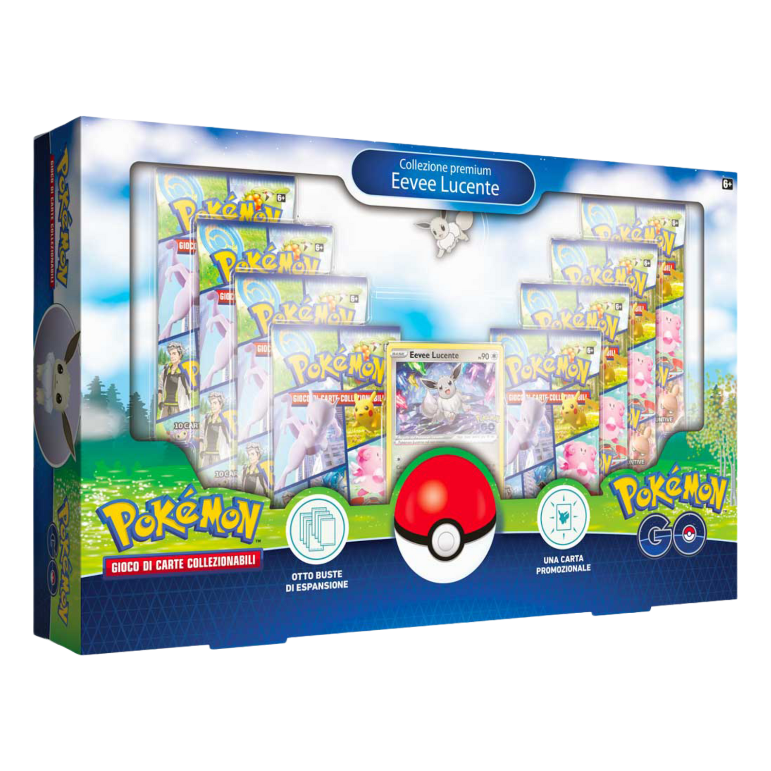 Spada e Scudo Pokemon GO PGO Collezione Premium Eevee Lucente (IT)