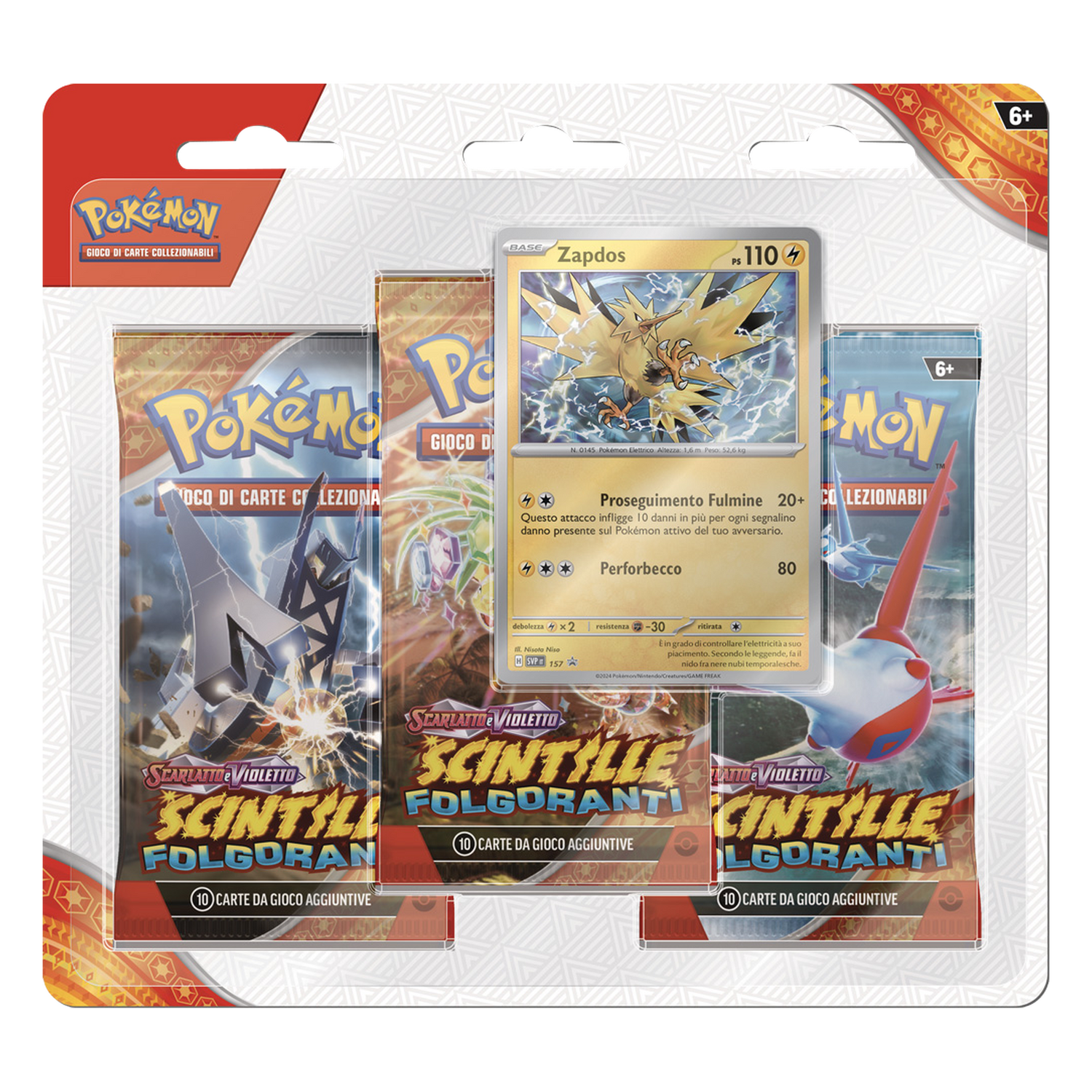 Scarlatto e Violetto Scintille Folgoranti SSP Zapdos Blister 3 Buste (IT)