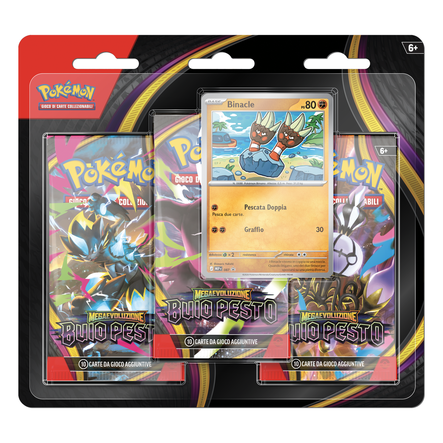 Megaevoluzione Buio Pesto PBL Binacle Blister 3 Buste (IT)