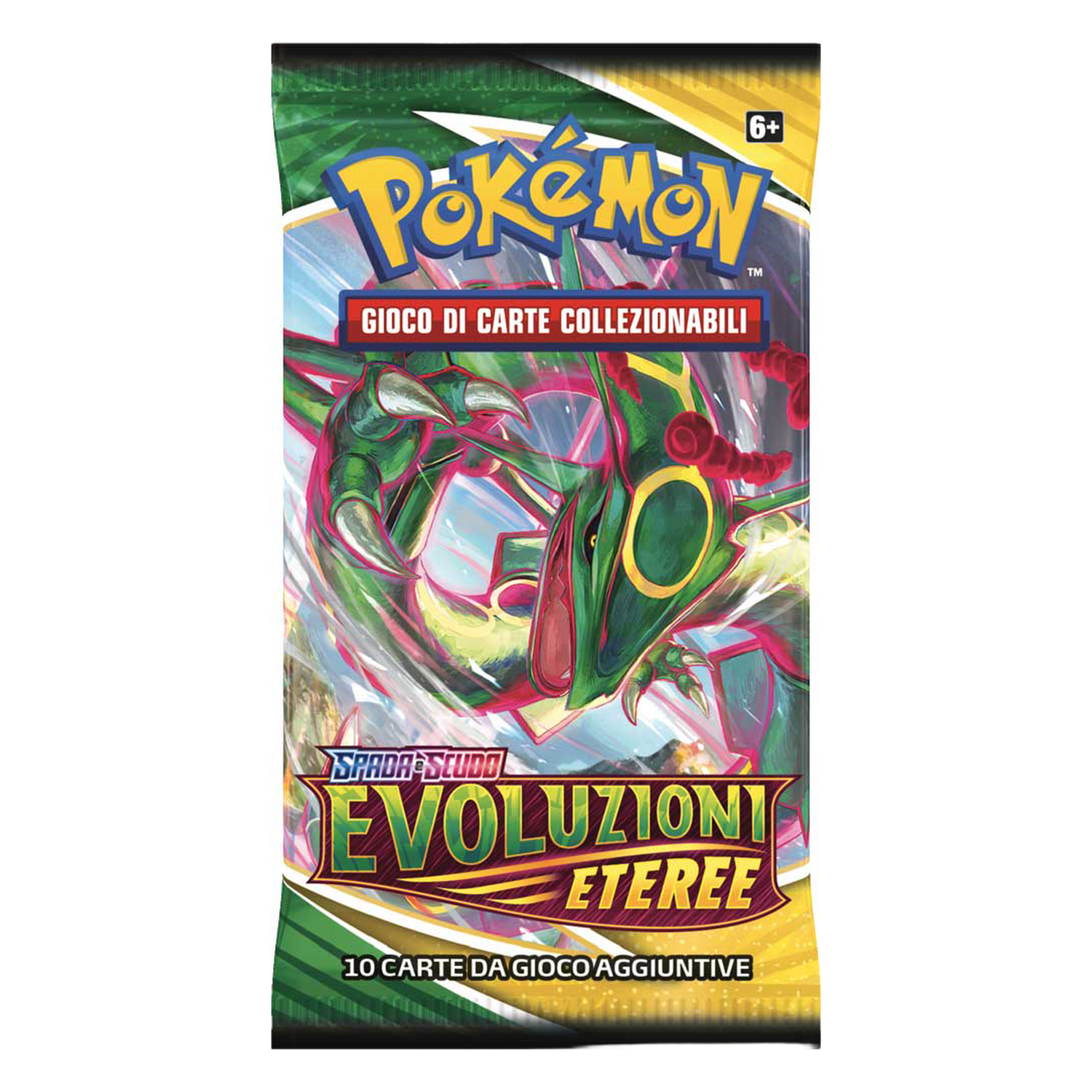 Spada e Scudo Evoluzioni Eteree EVS Artwork Rayquaza VMAX Busta 10 Carte (IT)