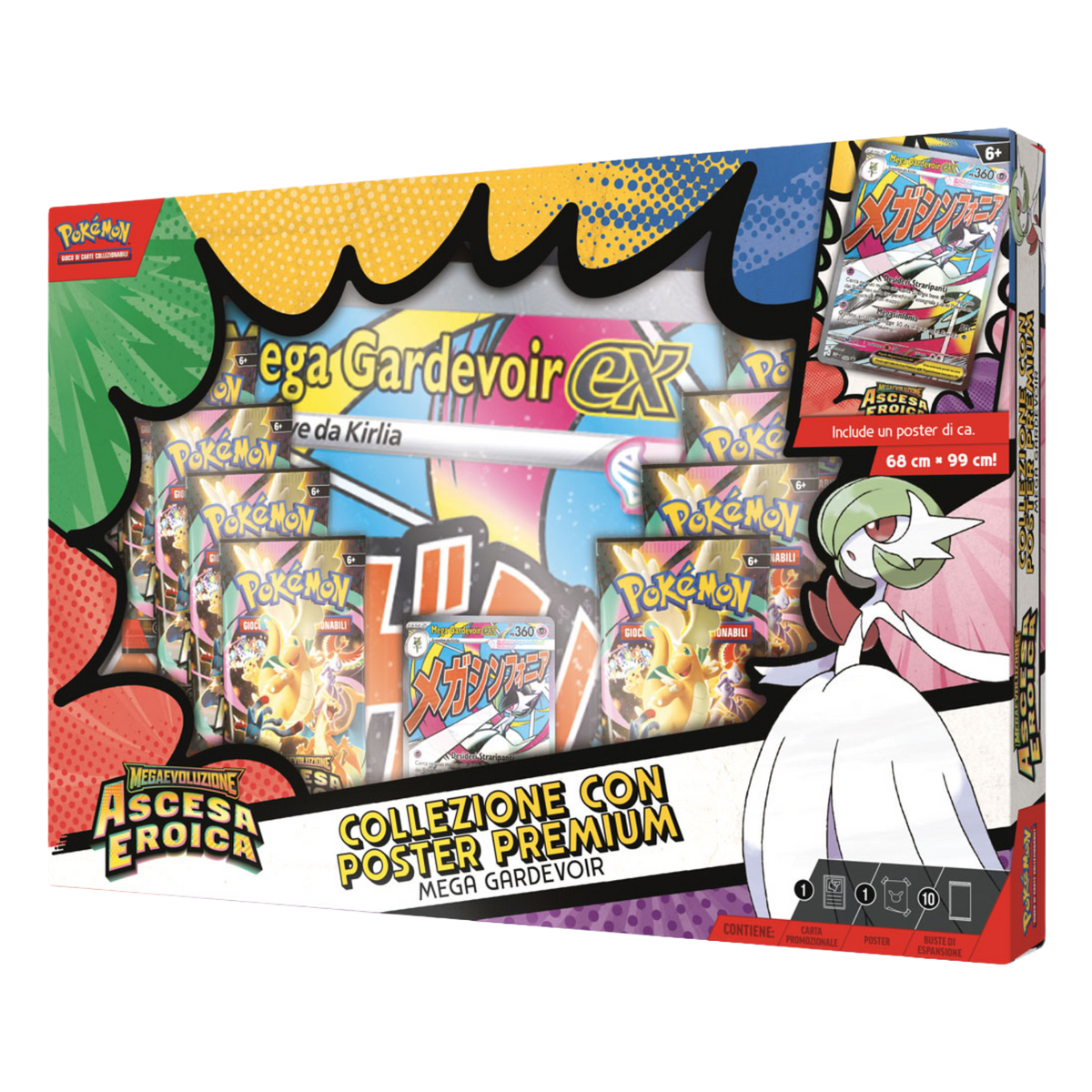 Megaevoluzione Ascesa Eroica ASC Collezione con Poster Mega Gardevoir EX (IT)