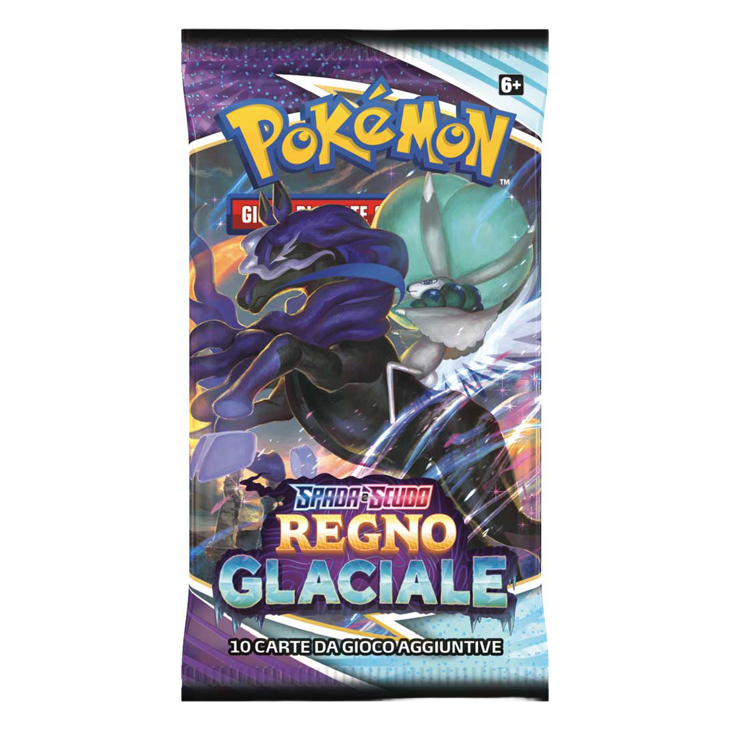 Spada e Scudo Regno Glaciale CRE Artwork Calyrex Cavaliere Spettrale Busta 10 Carte (IT)
