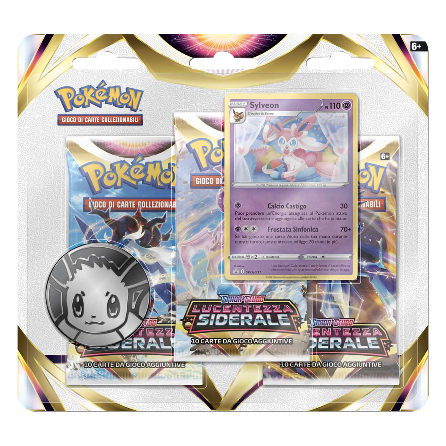 Spada e Scudo Lucentezza Siderale ASR Sylveon Blister 3 Buste (IT)