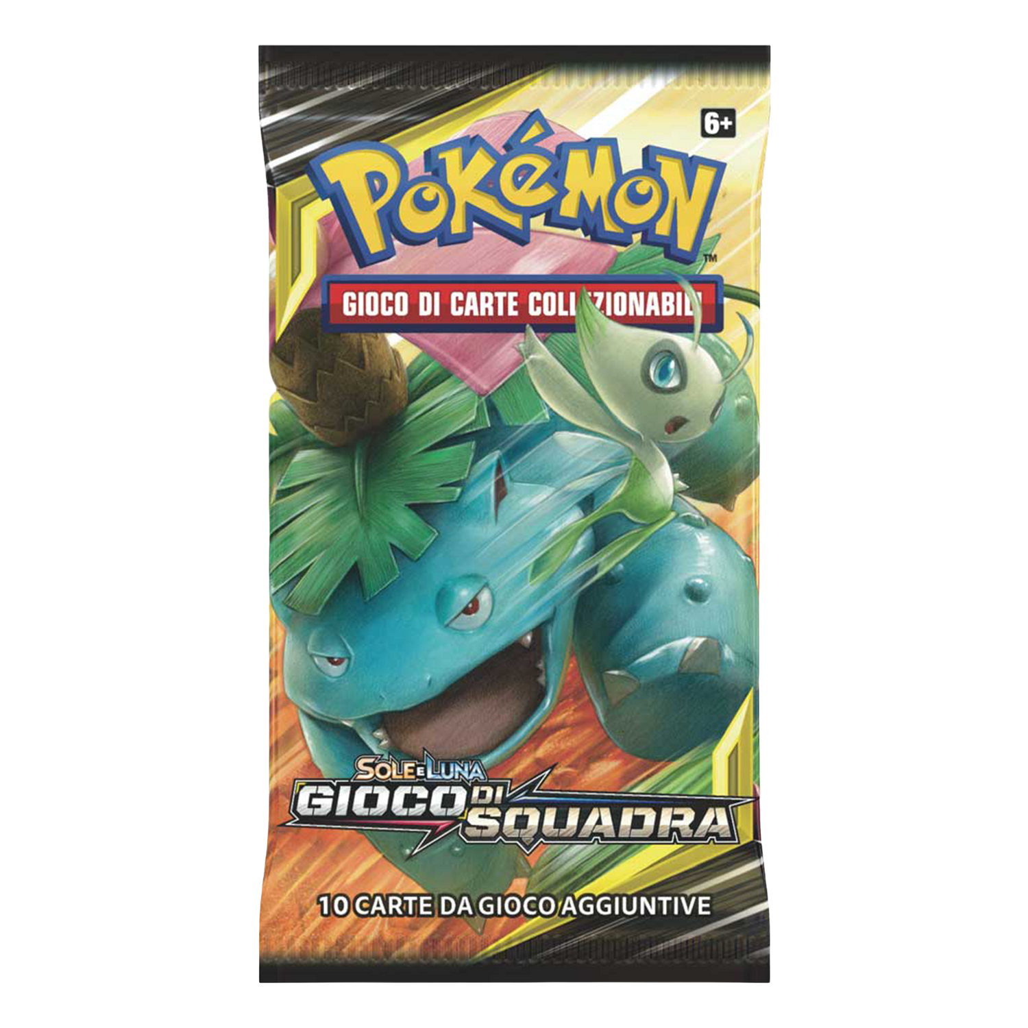 Sole e Luna Gioco di Squadra TEU Artwork Celebi e Venusaur Busta 10 Carte (IT)