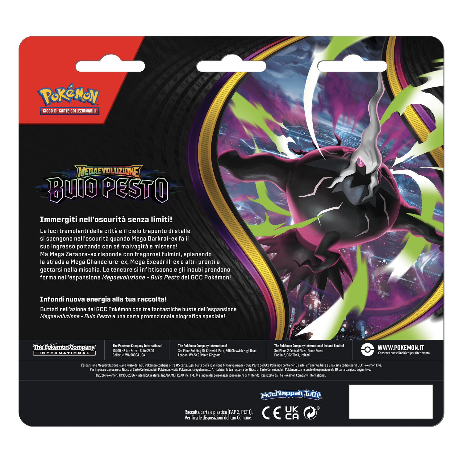 Megaevoluzione Buio Pesto PBL Binacle Blister 3 Buste (IT)
