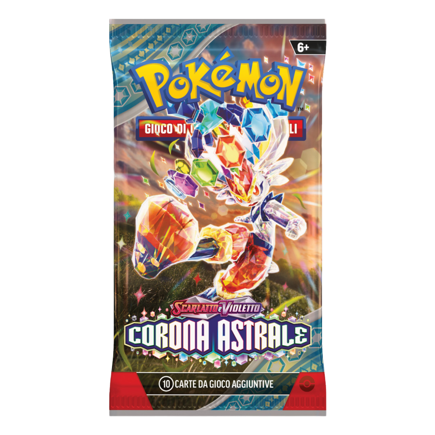 Scarlatto e Violetto Corona Astrale SCR Artwork Cinderace Busta 10 Carte (IT)