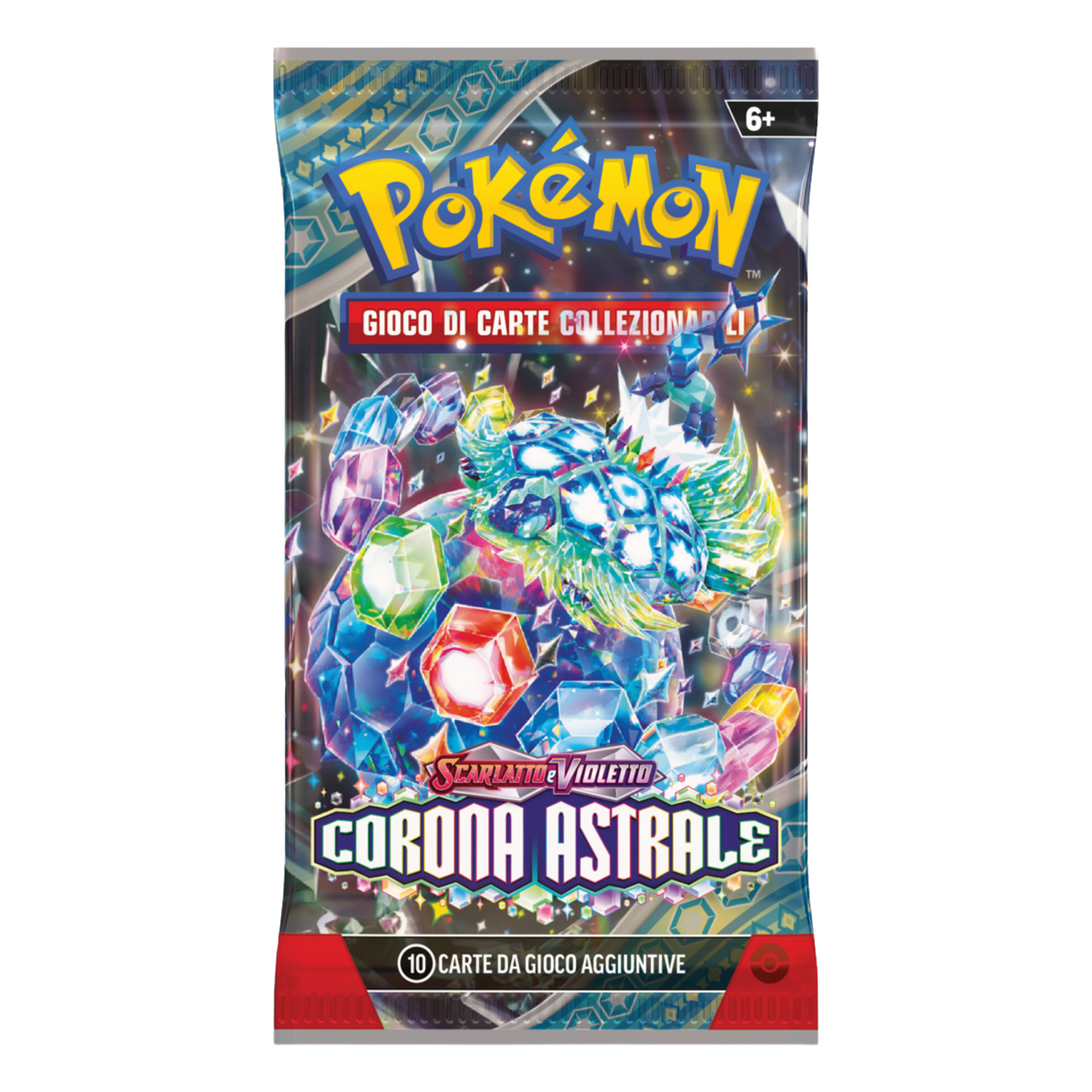 Scarlatto e Violetto Corona Astrale SCR Artwork Terapagos Busta 10 Carte (IT)