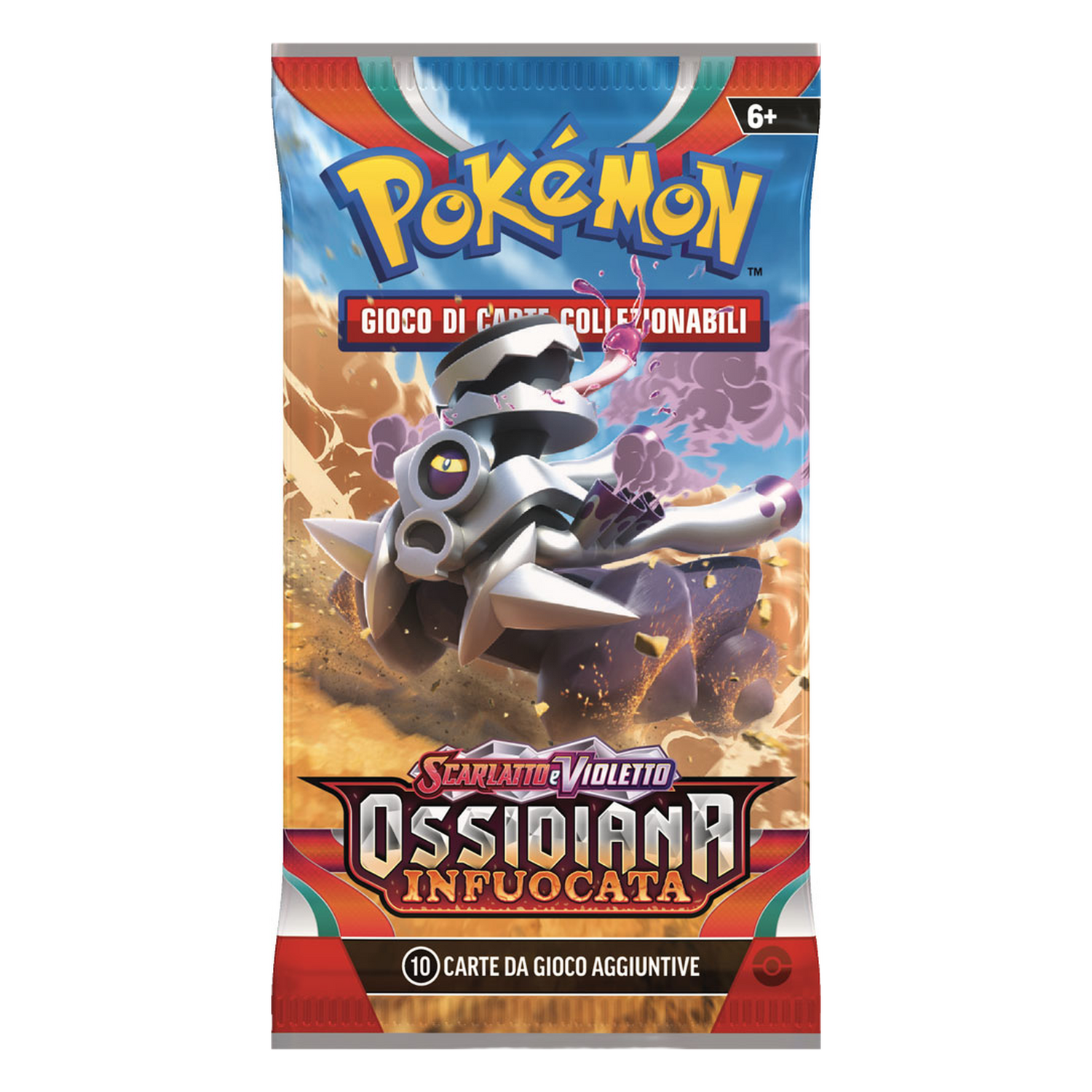 Scarlatto e Violetto Ossidiana Infuocata OBF Artwork Revavroom Busta 10 Carte (IT)