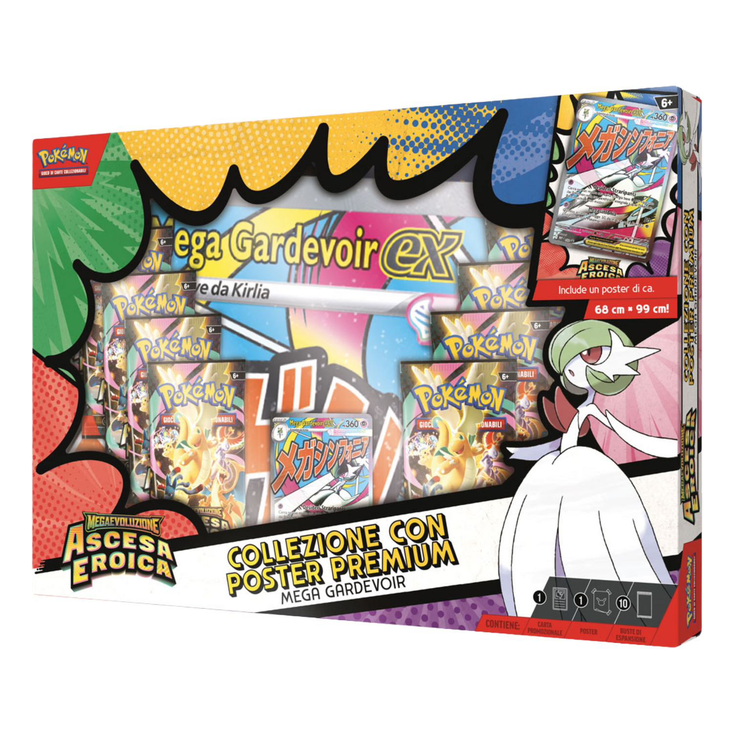 Megaevoluzione Ascesa Eroica ASC Collezione con Poster Mega Gardevoir EX (IT)