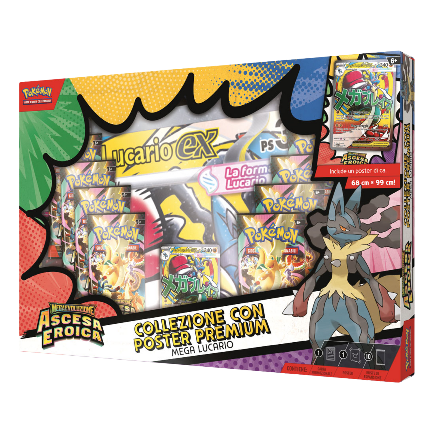 Megaevoluzione Ascesa Eroica ASC Collezione con Poster Mega Lucario (IT)