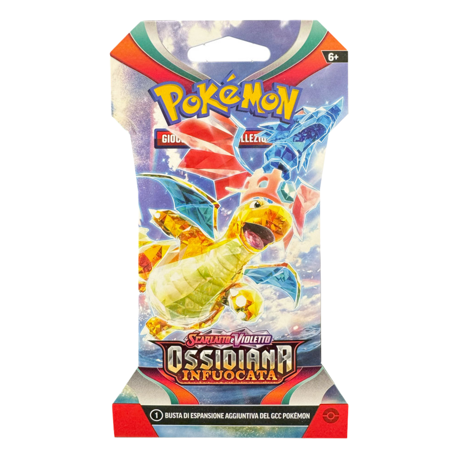 Scarlatto e Violetto Ossidiana Infuocata OBF Busta 10 Carte in Paper Sleeve (IT)